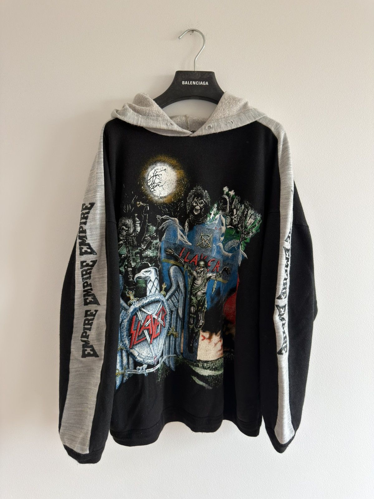 Slayer *RARE* 90s SLAYER METAL EMPIRE HOODIE EUROPE CROSS DEATH Size US L / EU 52-54 / 3 - 1 Thumbnail