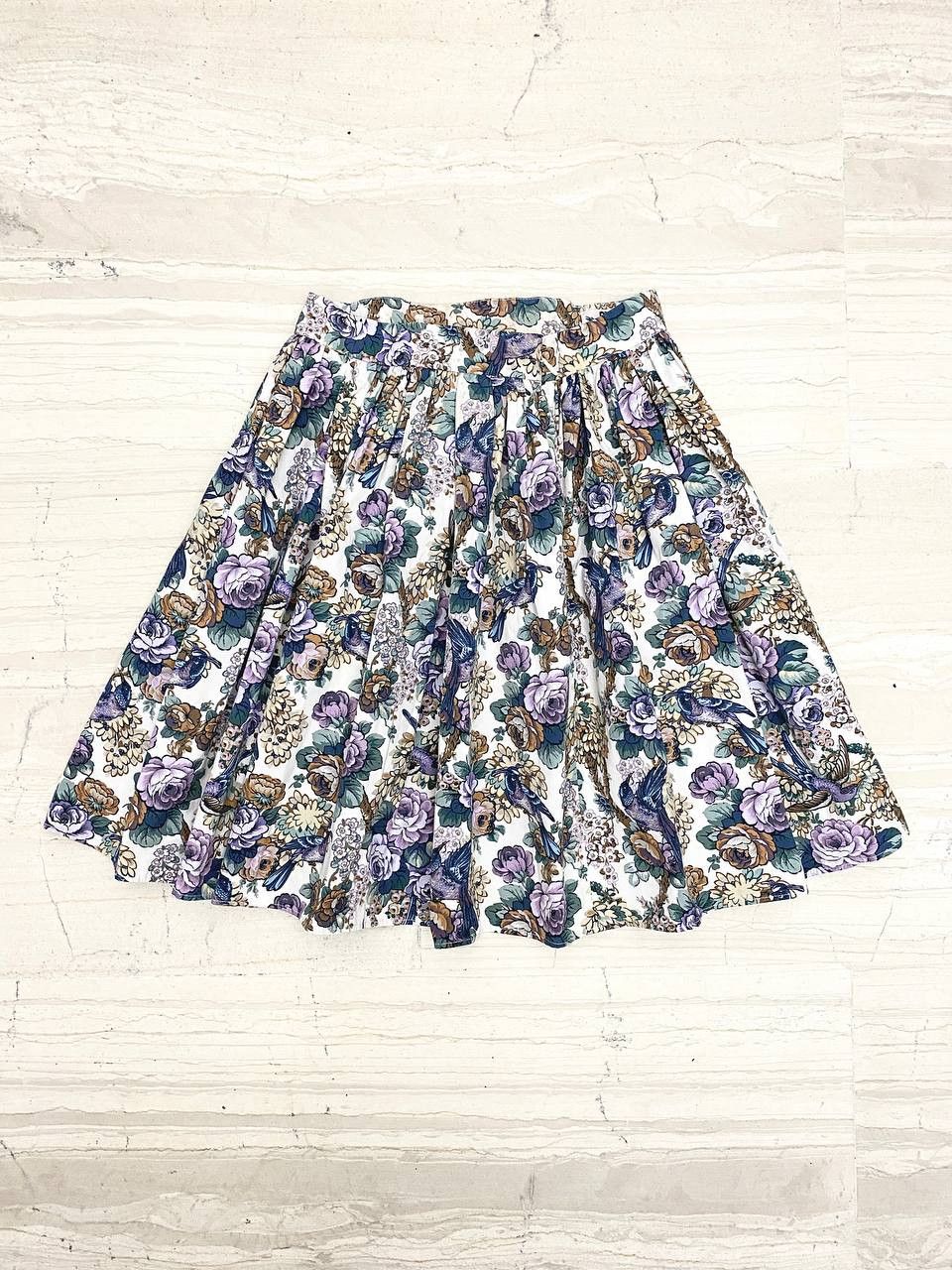 Miu Miu Miu Miu x Prada Floral Bird Art Abstract Print Mini Skirt Size 26" / US 2 / IT 38 - 2 Thumbnail