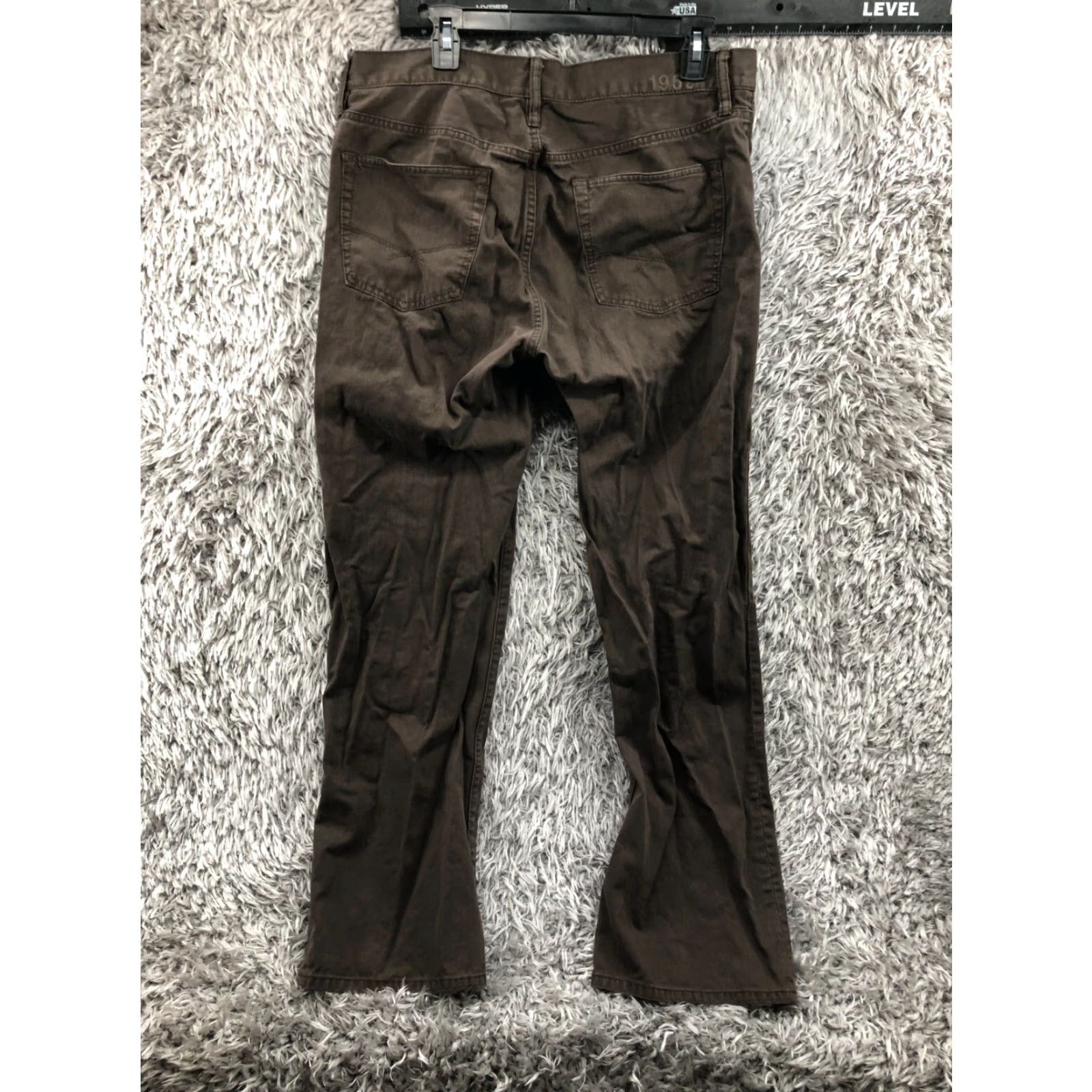Gap Gap 1969 Jeans Standard Straight 34x32 Mens Medium Wash Beige Denim Cotton Blend Belt Loops 5-Pocket Regular Rise Mid Size US 34 / EU 50 - 5 Thumbnail