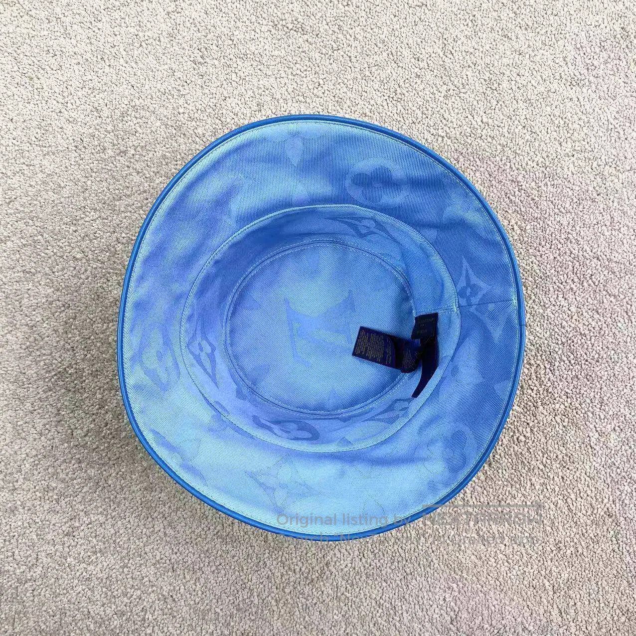 Louis Vuitton Louis Vuitton Blue and white logo bucket hat| Size ONE SIZE - 4 Thumbnail