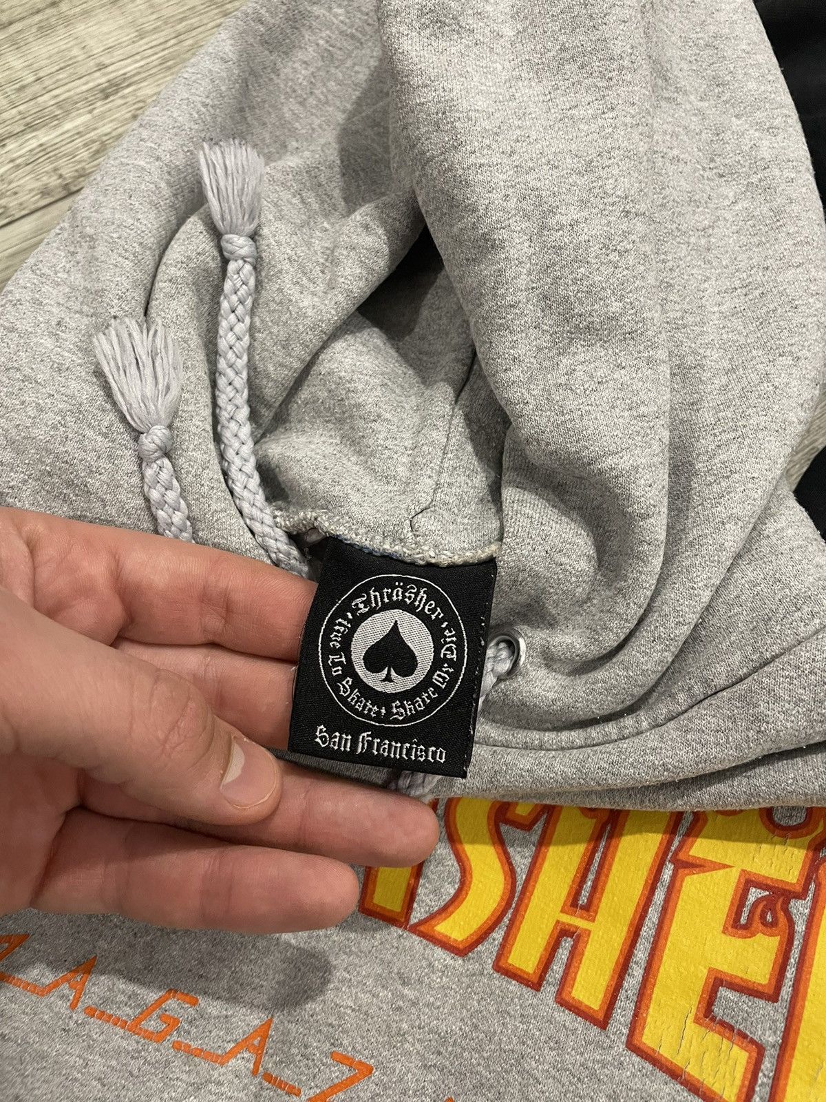 Thrasher × Vintage Thrasher fire Skateboarding Vintage Hoodie sk8 hooded wu wea Size US S / EU 44-46 / 1 - 6 Thumbnail