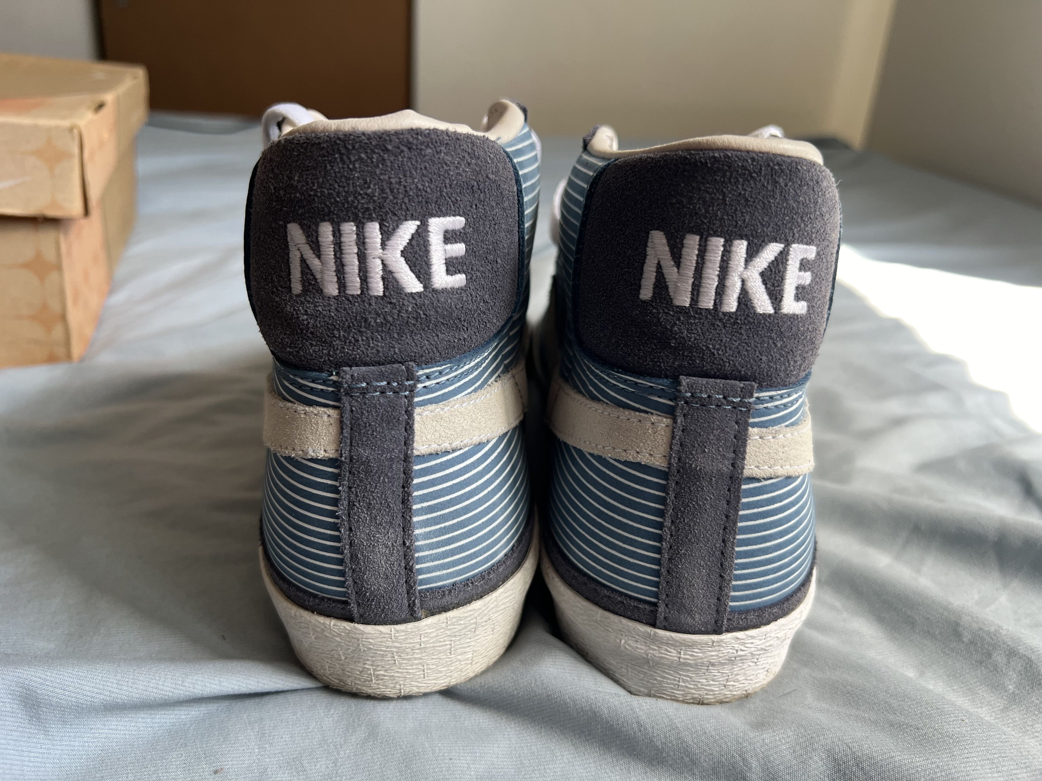 Nike Nike Blazer Mid Striped Blue/White Size 12W/10.5M Size US 10.5 / EU 43-44 - 7 Thumbnail