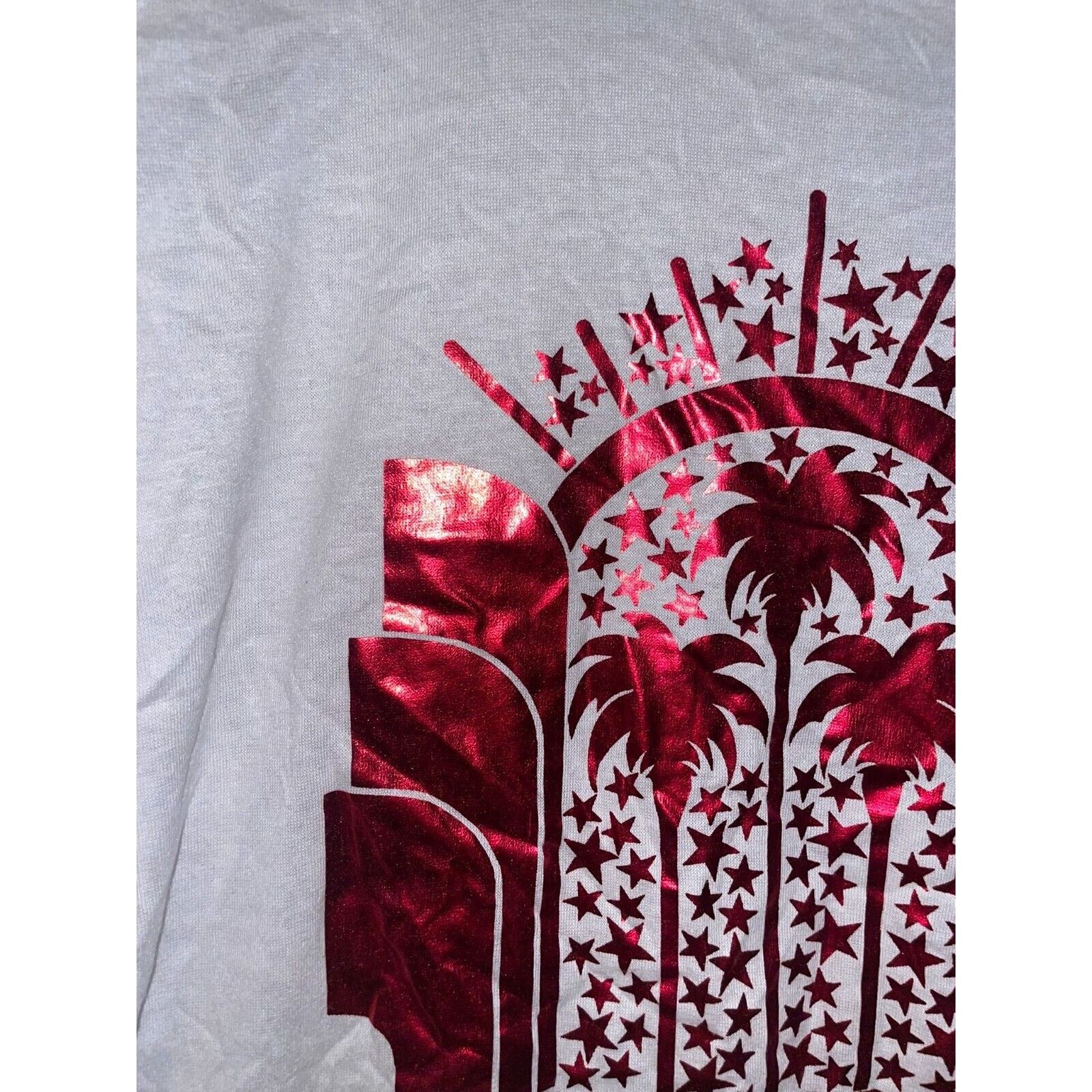 Jerzees Vintage Las Vegas Shirt Reflective Graphic White L White Tee Size US L / EU 52-54 / 3 - 3 Thumbnail