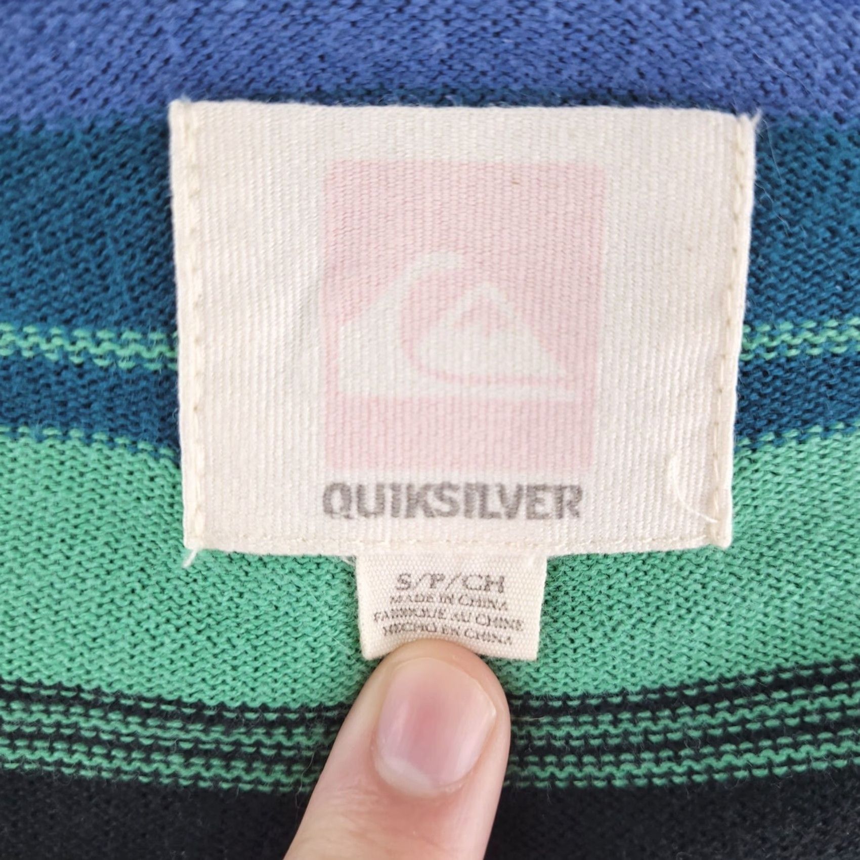 Quiksilver Quiksilver Cardigan Sweater Womens Small Knit Button Front Stripe Multicolor Colorful Long Sleeve Size S / US 4 / IT 40 - 3 Thumbnail