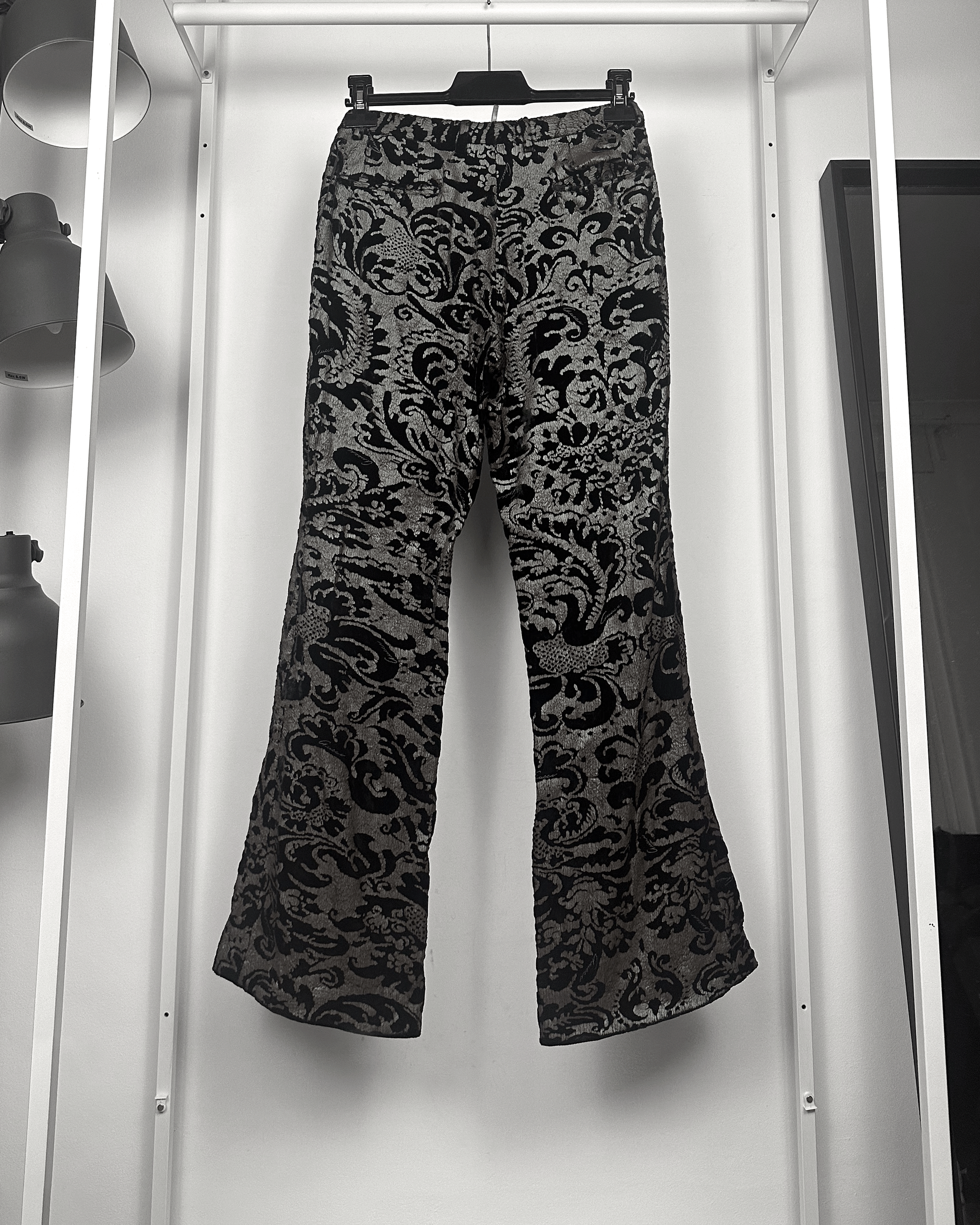 Gucci Gucci Jacquard Floral Pattern Flared Pants Size US 29 - 2 Thumbnail