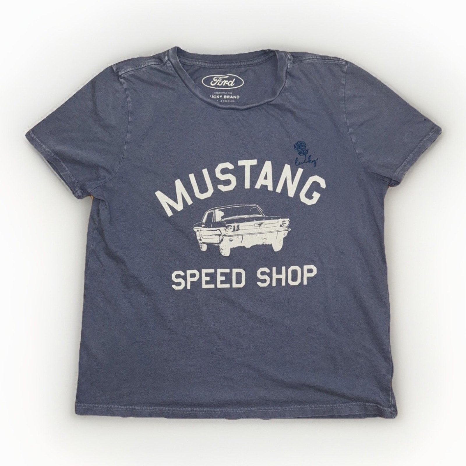 Lucky Brand Lucky Brand Ford Mustang Speed Shop Graphic T-Shirt Blue L Size US L / EU 52-54 / 3 - 1 Thumbnail