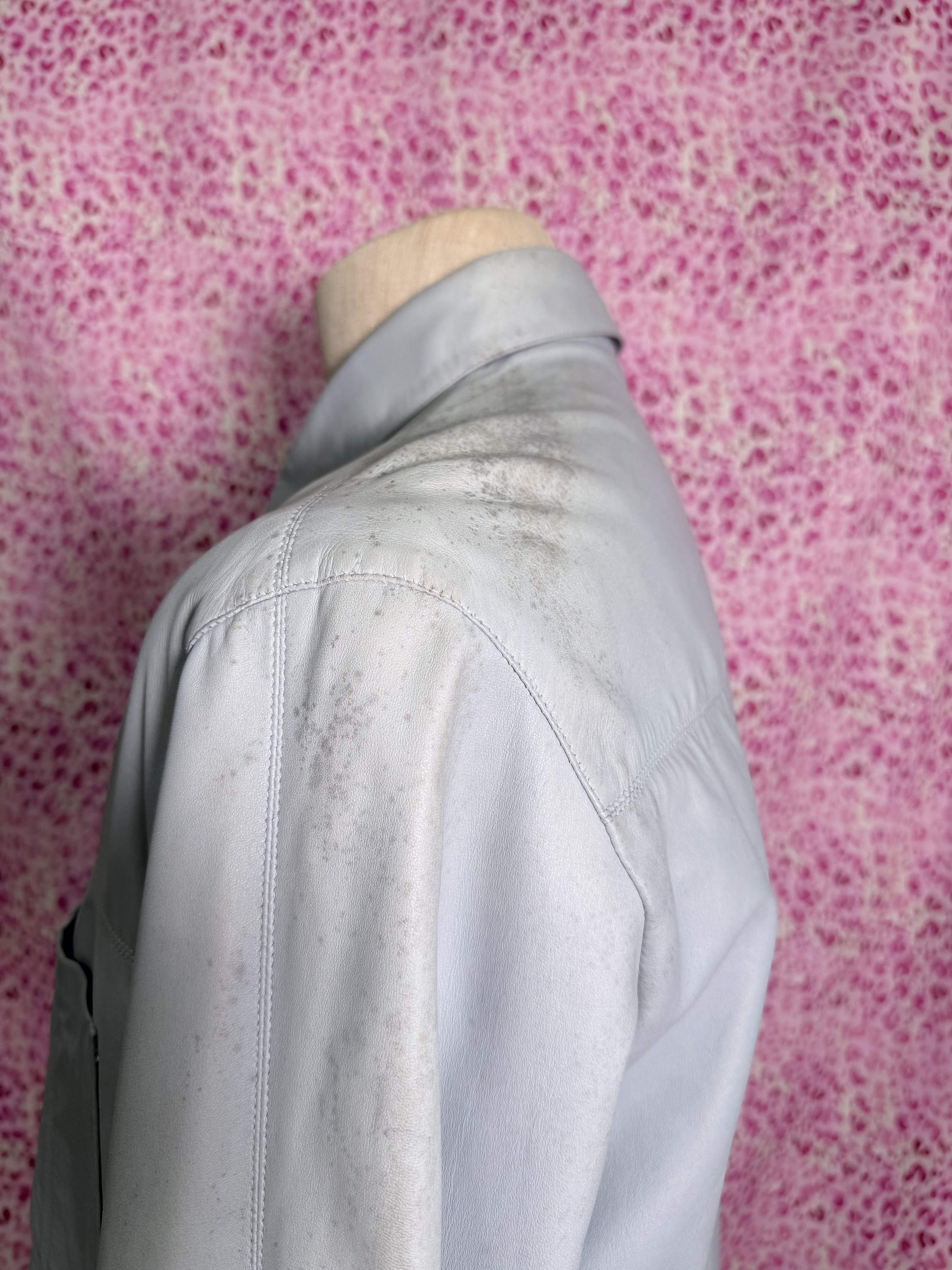 Zilli Baby Blue Leather Jacket Size US M / EU 48-50 / 2 - 3 Thumbnail