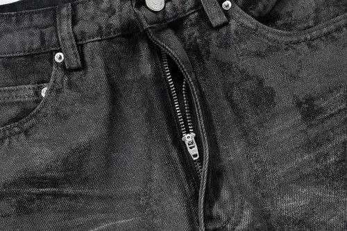Japanese Brand Heavyweight washed and waxed micro flare hombre baggy jeans Size US 30 / EU 46 - 5 Thumbnail