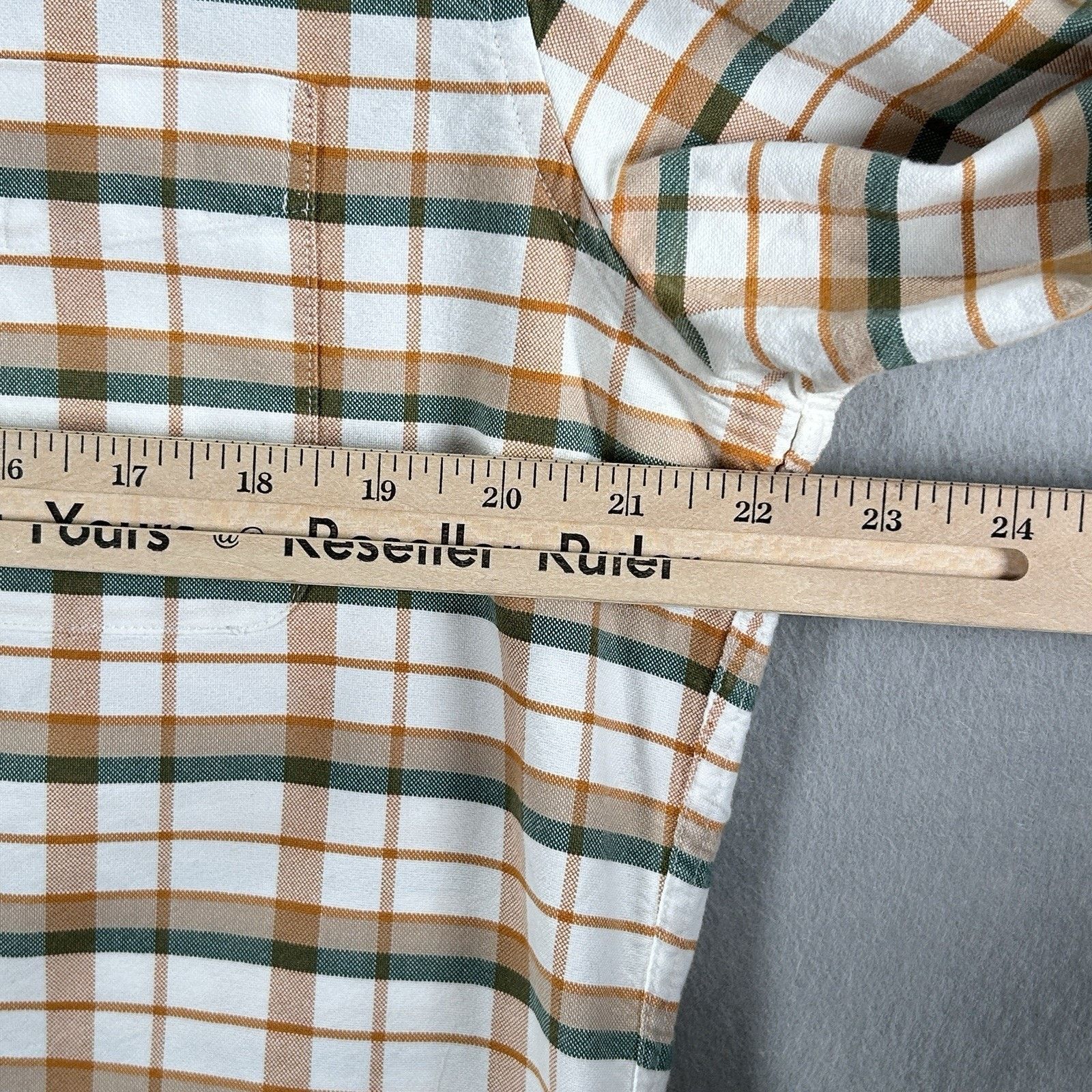 J.Crew J Crew Slim Fit Oxford Long Sleeve Orange Green White Plaid Size US M / EU 48-50 / 2 - 6 Thumbnail