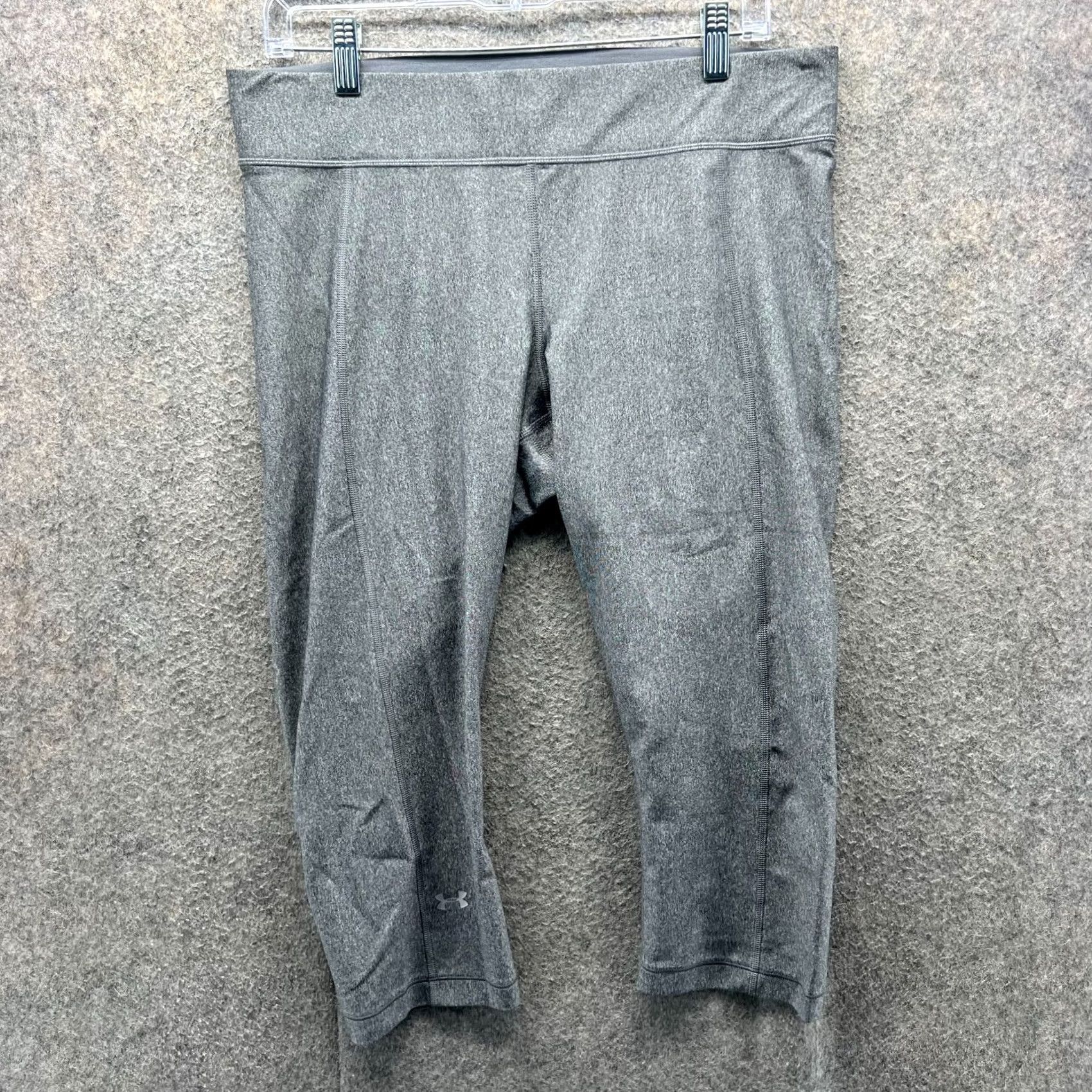 Under Armour Under Armour Pants Womens XL Gray Athletic Heatgear Compression Cropped Legging Skinny Size 40" / US 18 - 2 Thumbnail