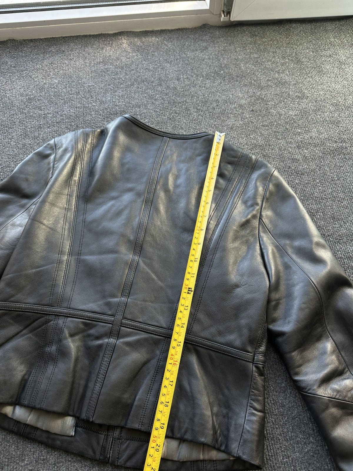 Other 🚨Y2K RICK OWENS TYPE DIRTY SLIM FIT ZIP LEATHER JACKET Size M / US 6-8 / IT 42-44 - 17 Thumbnail