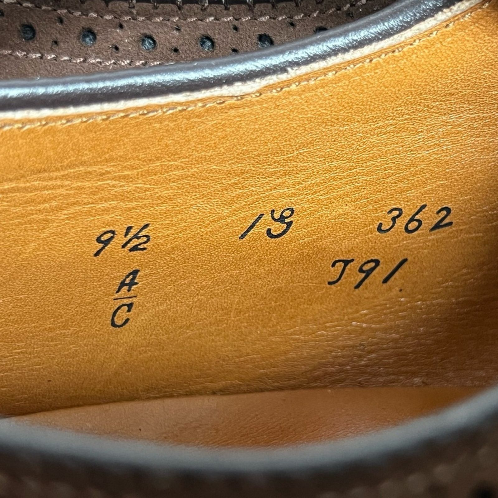 Alden Rare Vintage 1990’S Alden 9.5 AC Wingtip Blucher Derby Shoes Size US 9.5 / EU 42-43 - 8 Thumbnail