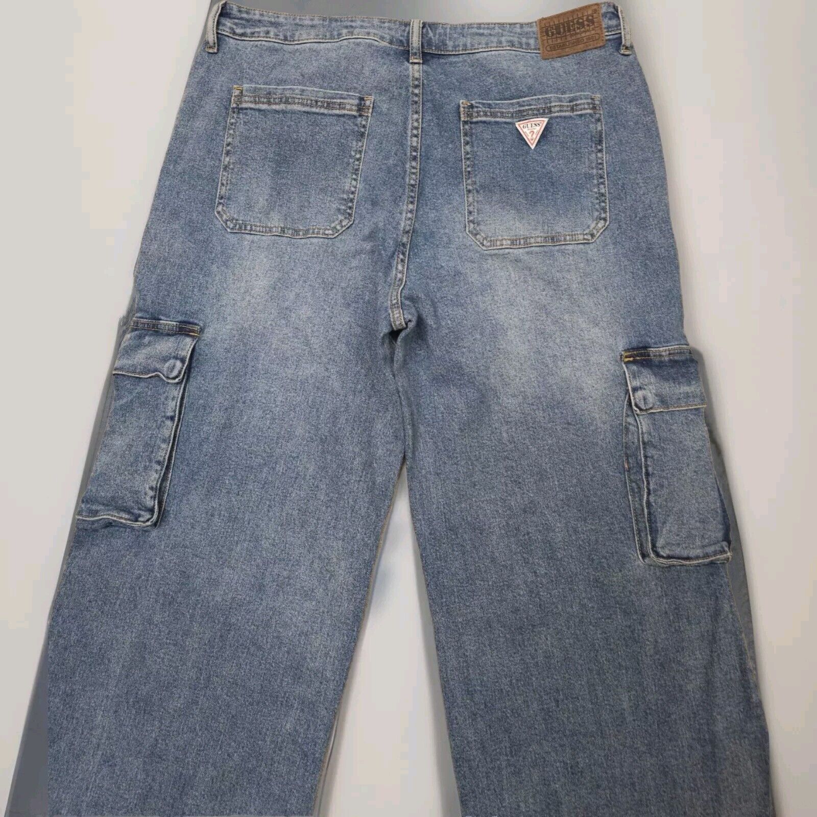 Guess Guess VTG 90s Cargo Pants Baggy Wide-leg Grunge 33 (36×30) Size US 33 - 4 Thumbnail