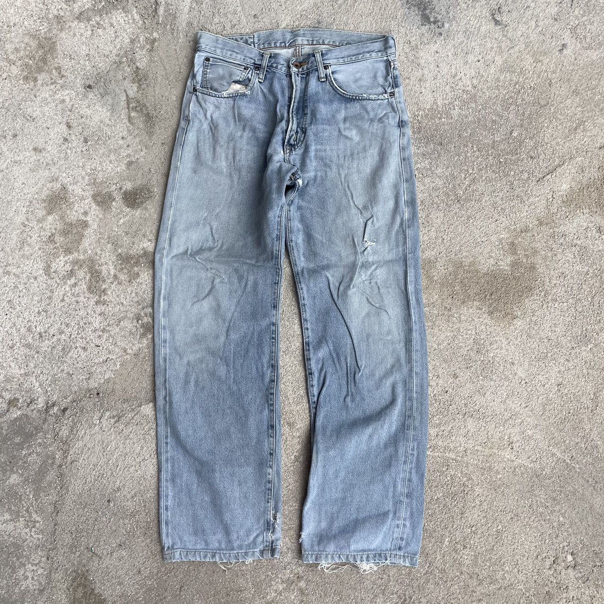 Edwin “DISTRESSED REDLINE SELVEDGE EDWIN 505X” DENIM JEAN Size US 32 / EU 48 - 1 Thumbnail