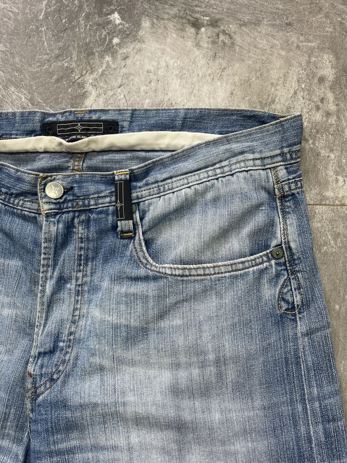 Stone Island Vintage Stone Island Denim Jeans Baggy 90s Y2K Patch Logo Size US 34 / EU 50 - 9 Thumbnail