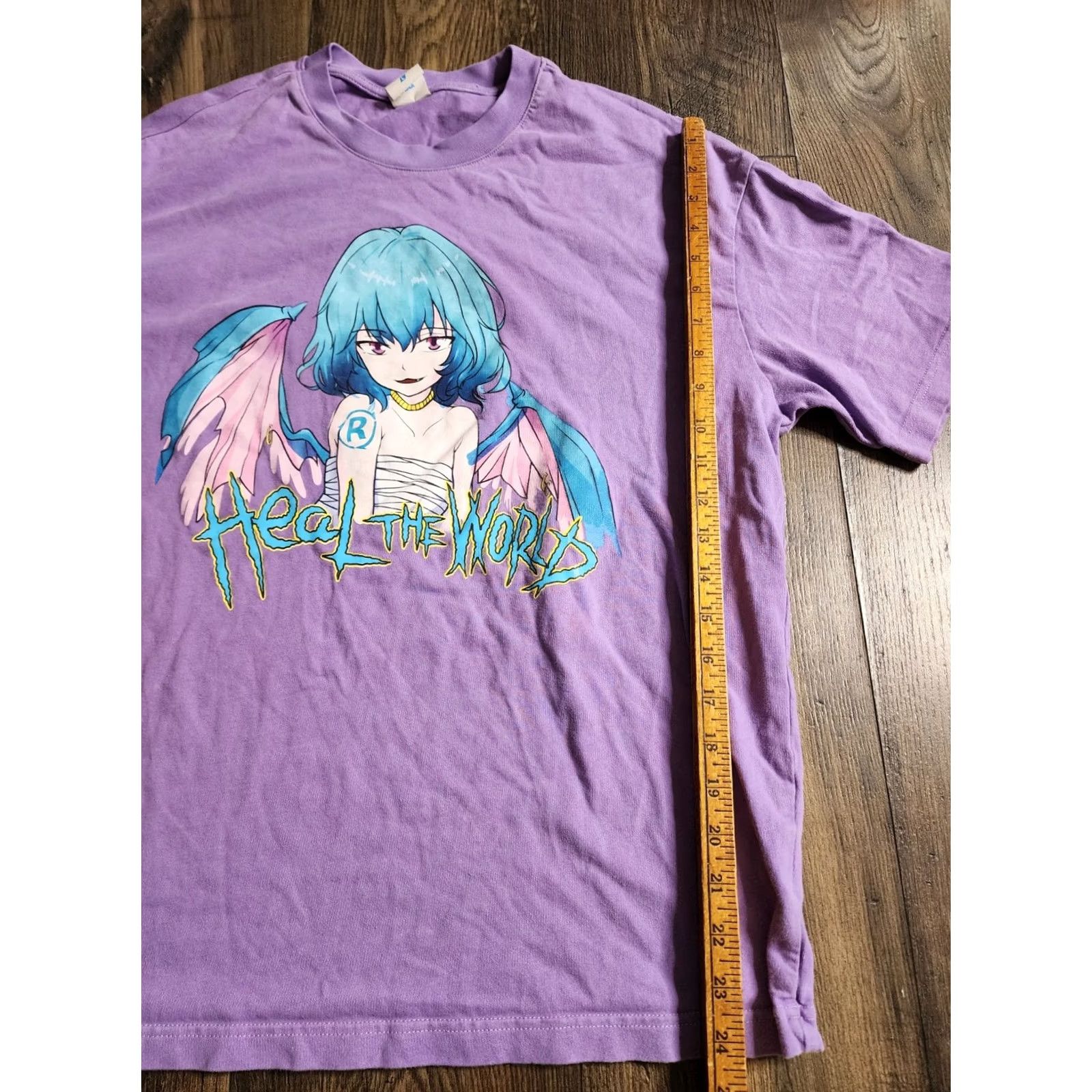 Vintage Mens L Dragon Naga Anime Manga Heal The World T Shirt Size US L / EU 52-54 / 3 - 3 Thumbnail