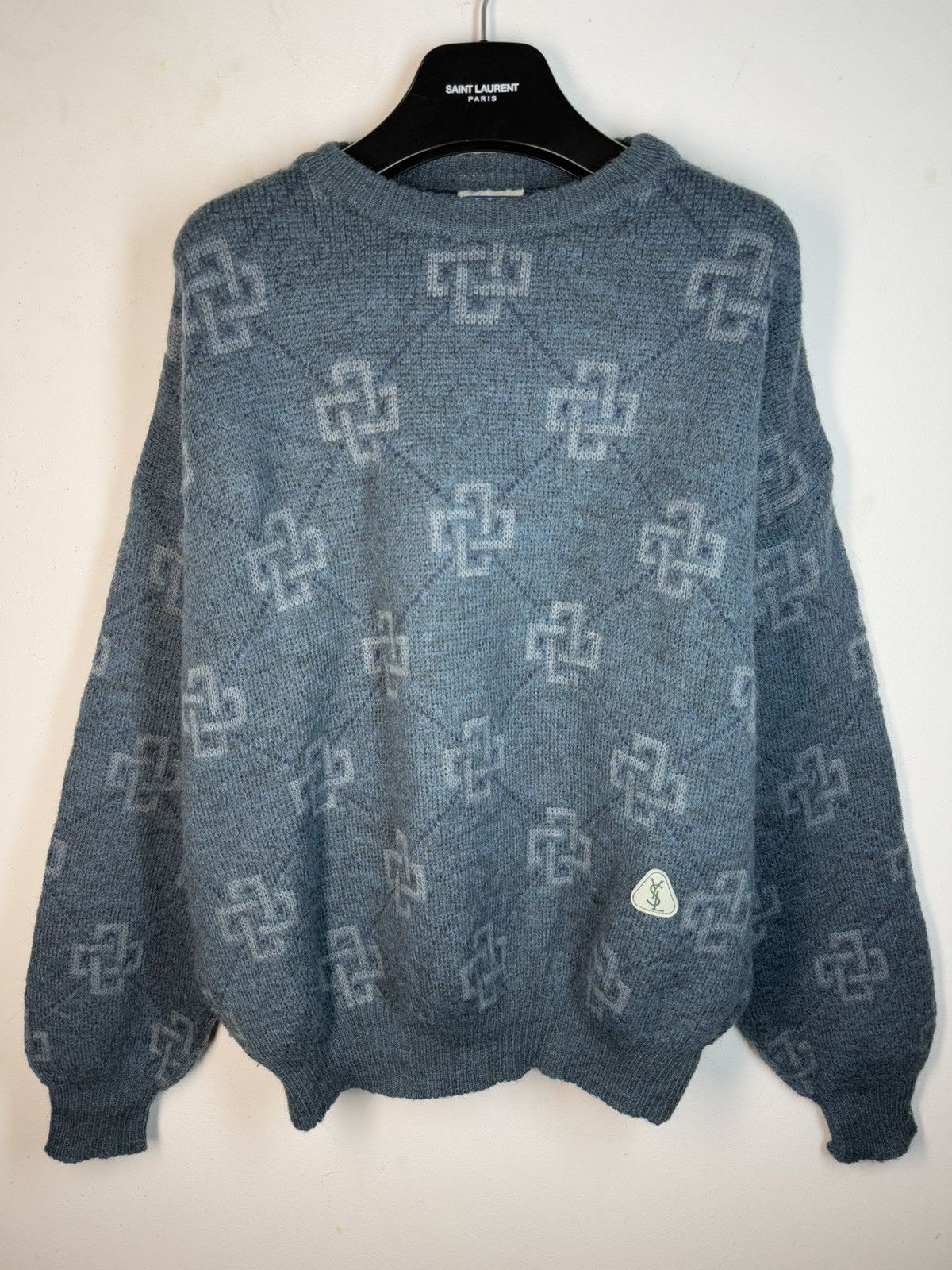 Yves Saint Laurent 1990s YSL Sweater Wool Soft Knitted Vintage Sweatshirt Size US XL / EU 56 / 4 - 1 Thumbnail