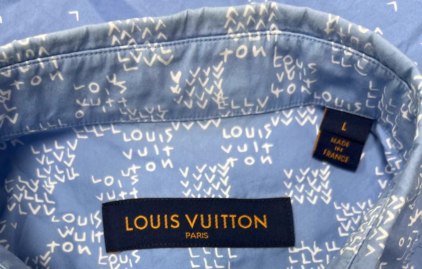 Louis Vuitton LOUIS VUITTON Gingham Gradient S/S Shirt Men's Blue L Size US L / EU 52-54 / 3 - 4 Thumbnail