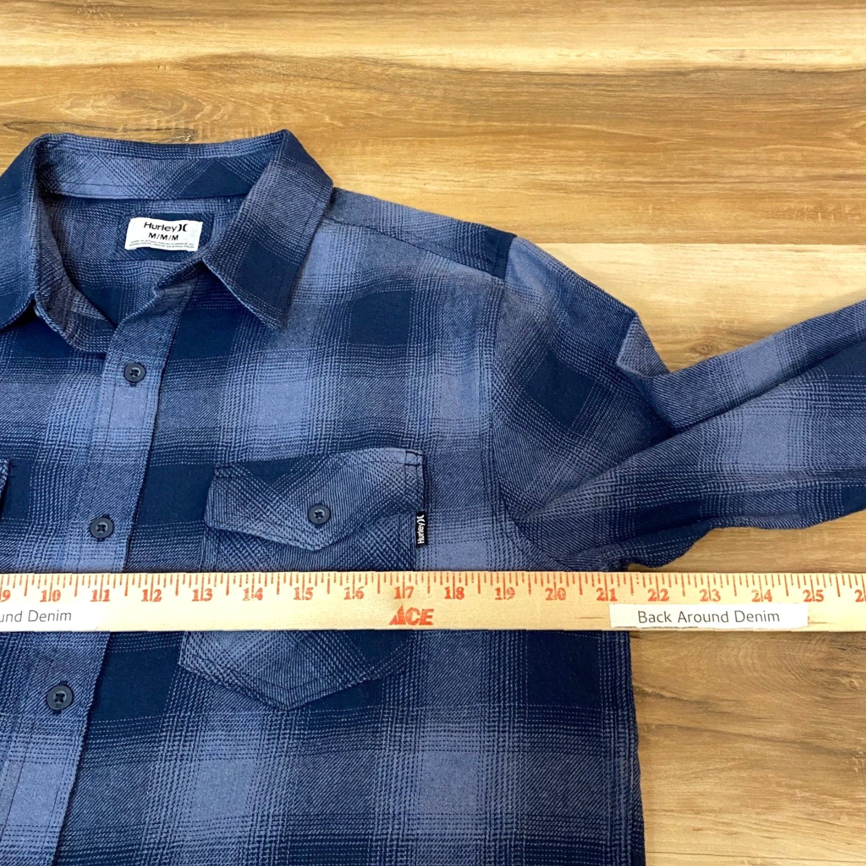 Hurley Hurley Flannel Shirt Mens Medium Blue Plaid Long Sleeve Button-Up Casual Size US M / EU 48-50 / 2 - 5 Thumbnail