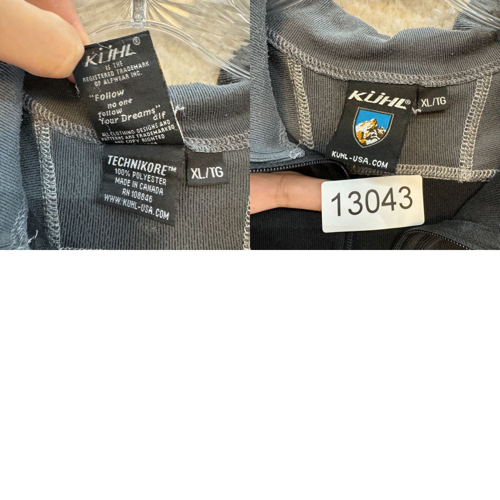 Vintage VINTAGE Kuhl Alf Sweater XL Women Black Grey 1/2 1/4 Zip Pullover Outdoor Hiking Shirt Womens XL Black Grey Size XL / US 12-14 / IT 48-50 - 8 Thumbnail