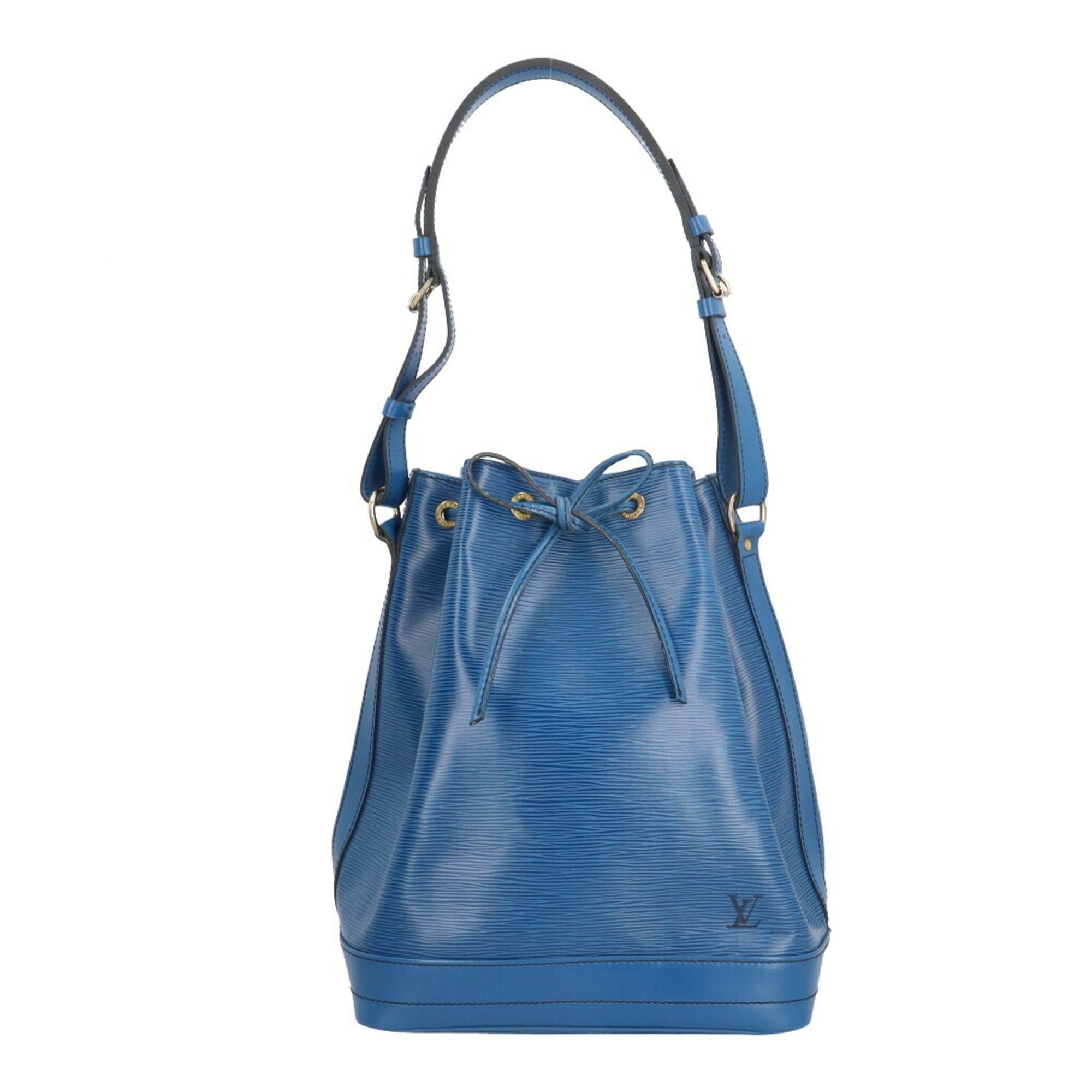Louis Vuitton Noe Epi Shoulder Bag Leather M44005 Blue Women's LOUIS VUITTON