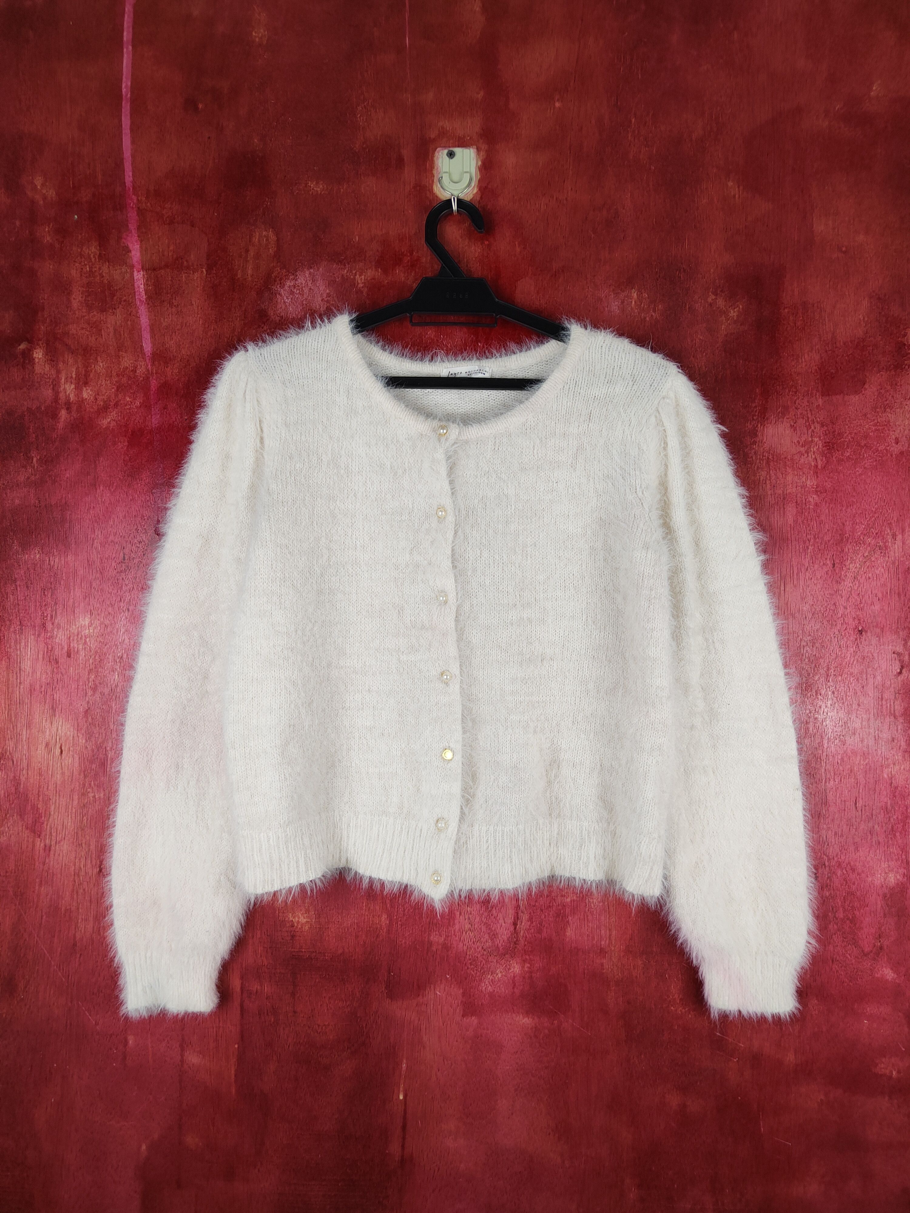 Homespun Knitwear Jayro Motomachi Ivory Shag Shaggy Fur Mohair Knitwear #S2072 Size M / US 6-8 / IT 42-44 - 1 Thumbnail
