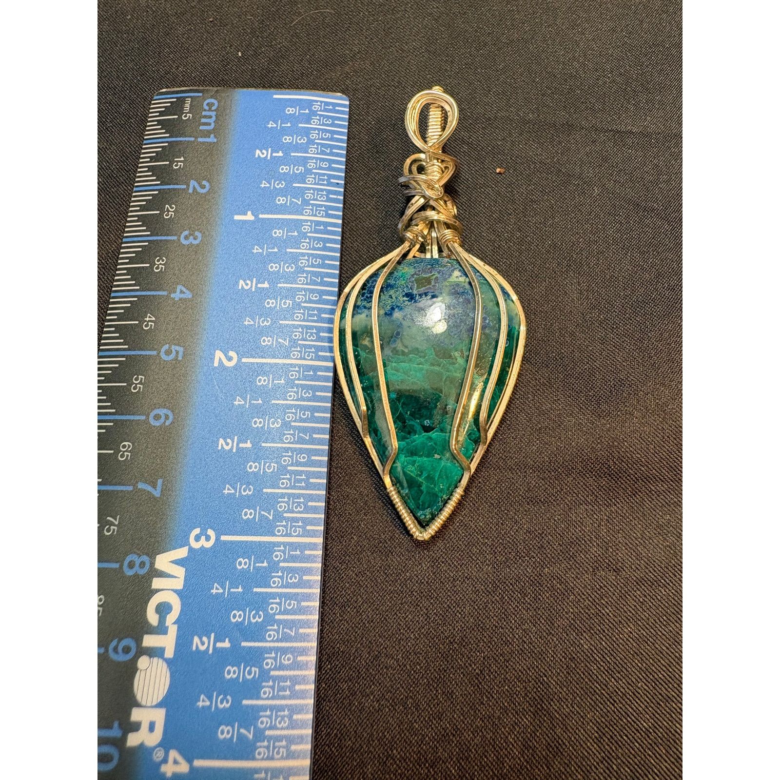 Other Large Sterling Silver Chrysocolla & Azurite Pendant Size ONE SIZE - 4 Thumbnail