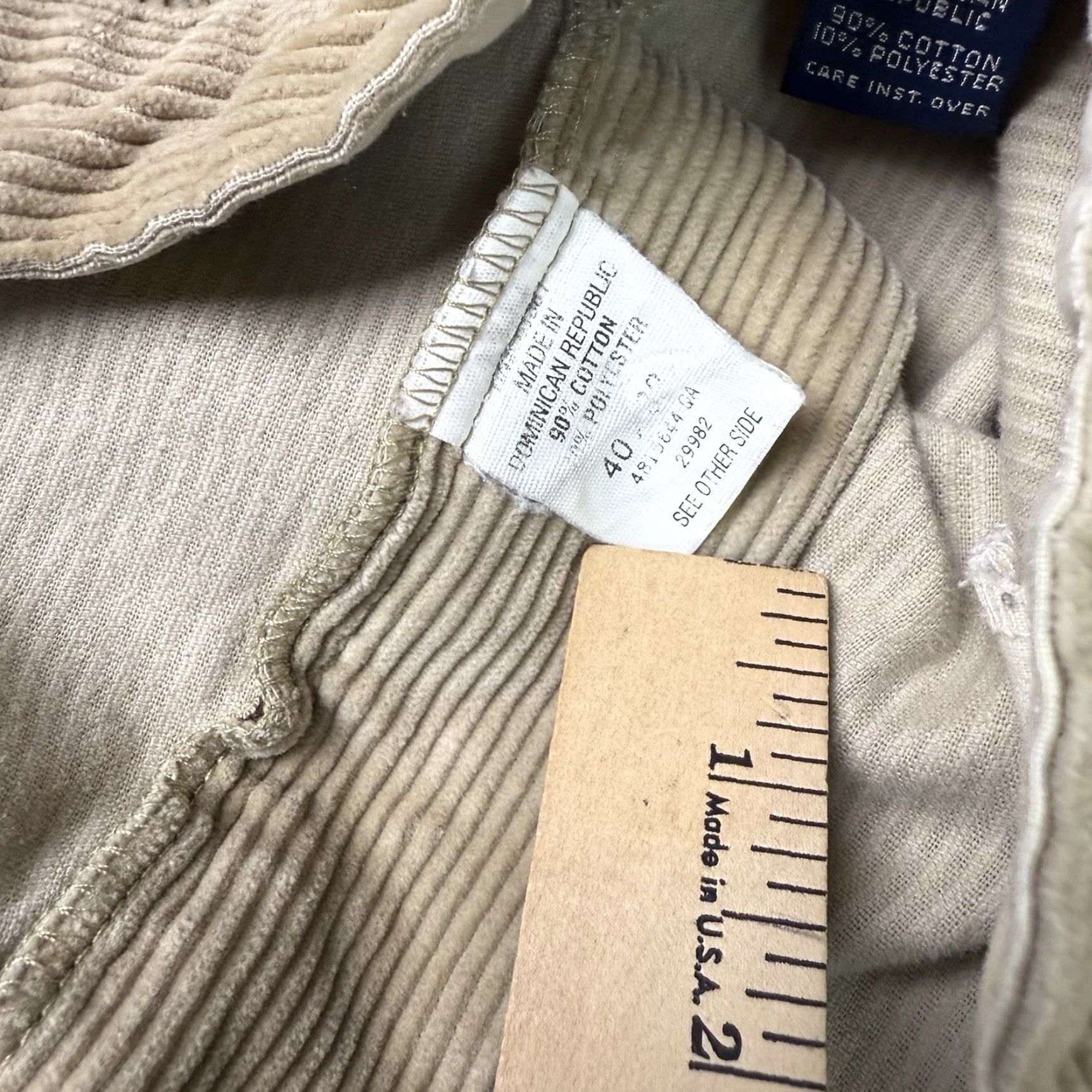 Polo Ralph Lauren VINTAGE Polo Ralph Lauren Corduroy Pants Beig﻿e 40x32 Regular Wide Leg Mens Polo Ralph Lauren Pants Size US L / EU 52-54 / 3 - 5 Thumbnail