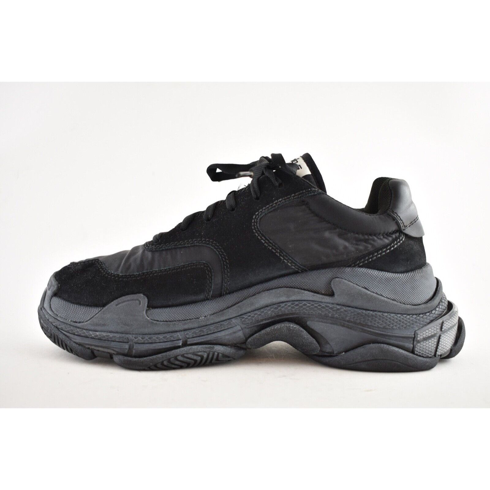Balenciaga Triple S V2 Noir Suede Nylon Speed Flat Trainer Sneaker 40 Size US 10 / IT 40 - 6 Thumbnail