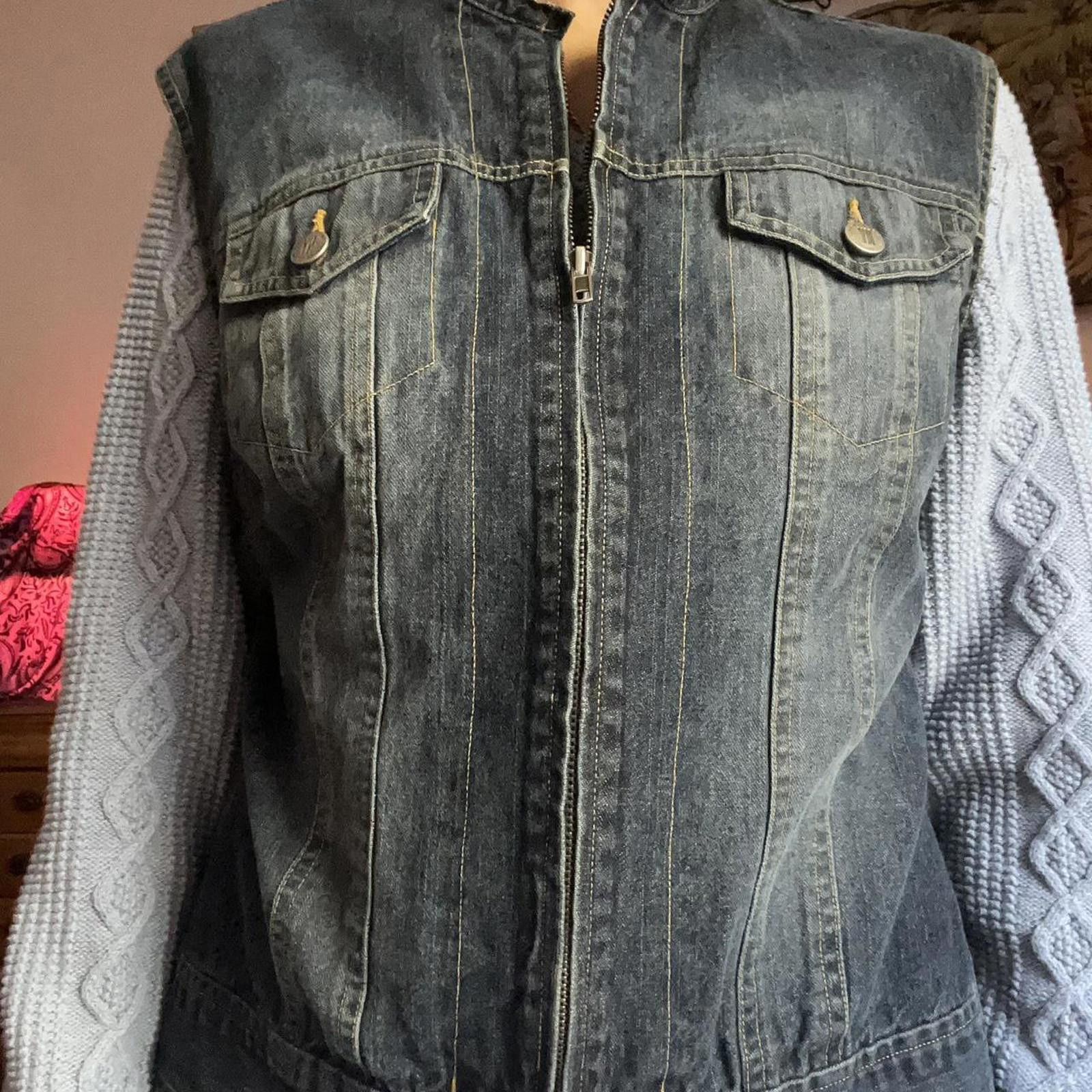 Other Dark denim zip-up jacket with a grunge vibe #grunge Size M / US 6-8 / IT 42-44 - 4 Thumbnail