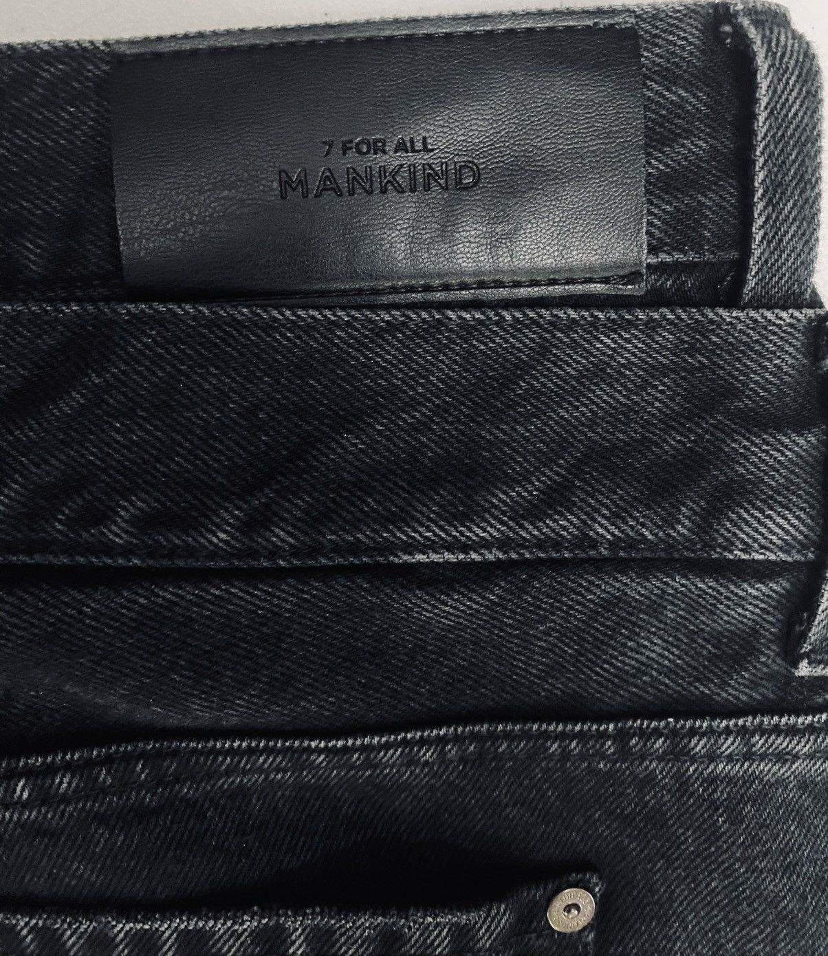 7 For All Mankind 7 FAM blk double waisted trouser hustle made in italy 29 NWT Size 29" - 3 Thumbnail