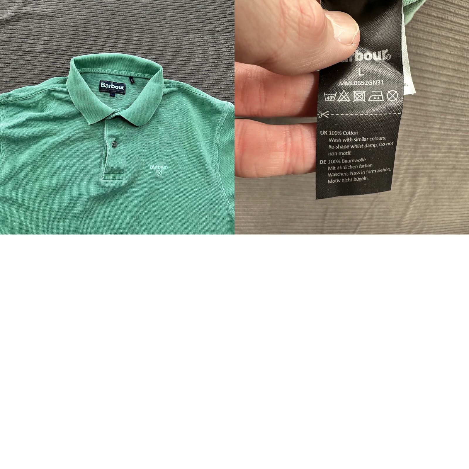 Barbour Barbour Polo Shirt Men L Green Cotton Golf Preppy Designer Shirt Size US L / EU 52-54 / 3 - 8 Thumbnail