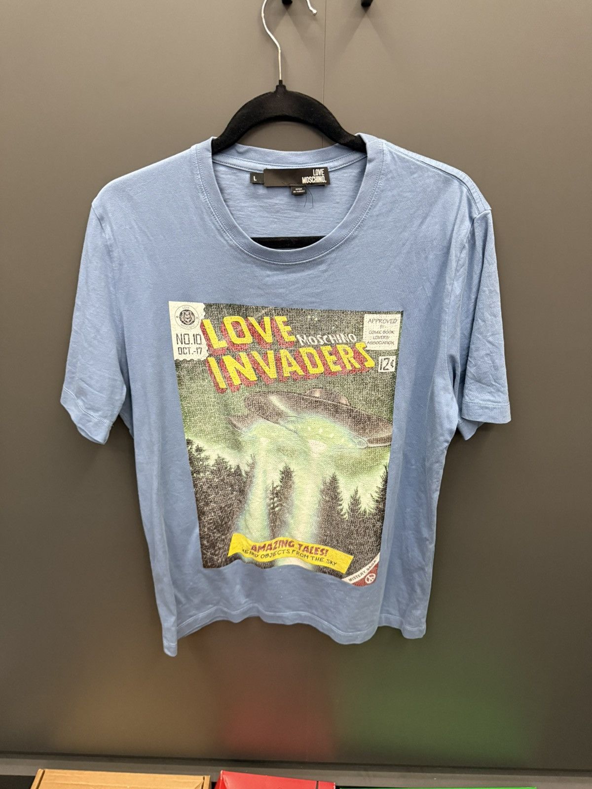 Moschino Love Moschino Rare Comic Print Love Invaders T-Shirt Size US L / EU 52-54 / 3 - 1 Thumbnail