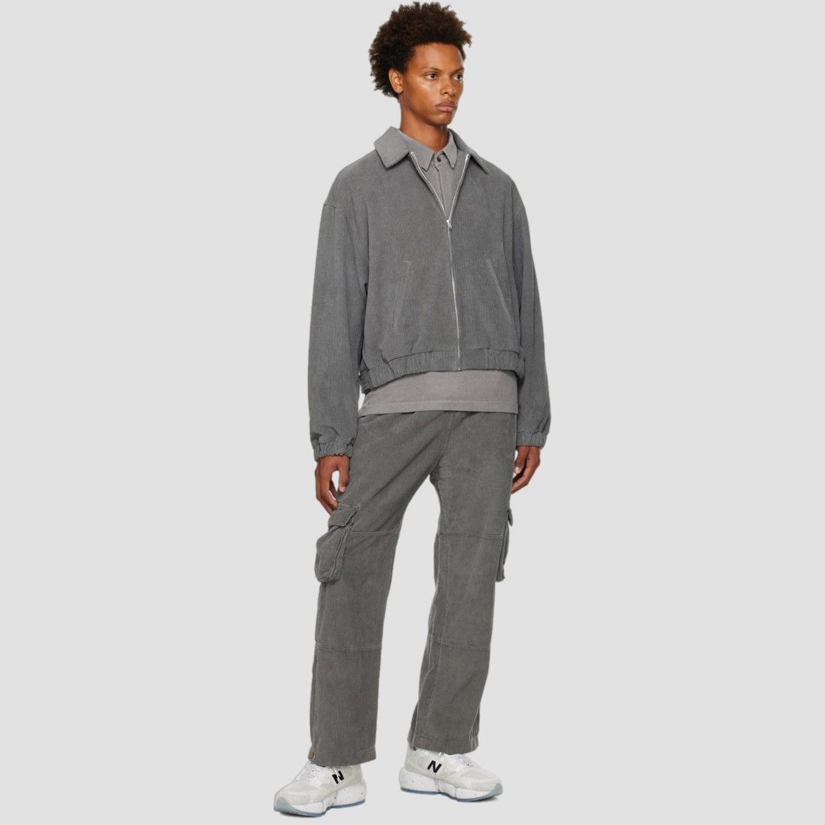 Les Tien Les Tien Crop Work Wear Corduroy Bomber Jacket Size US S / EU 44-46 / 1 - 2 Thumbnail