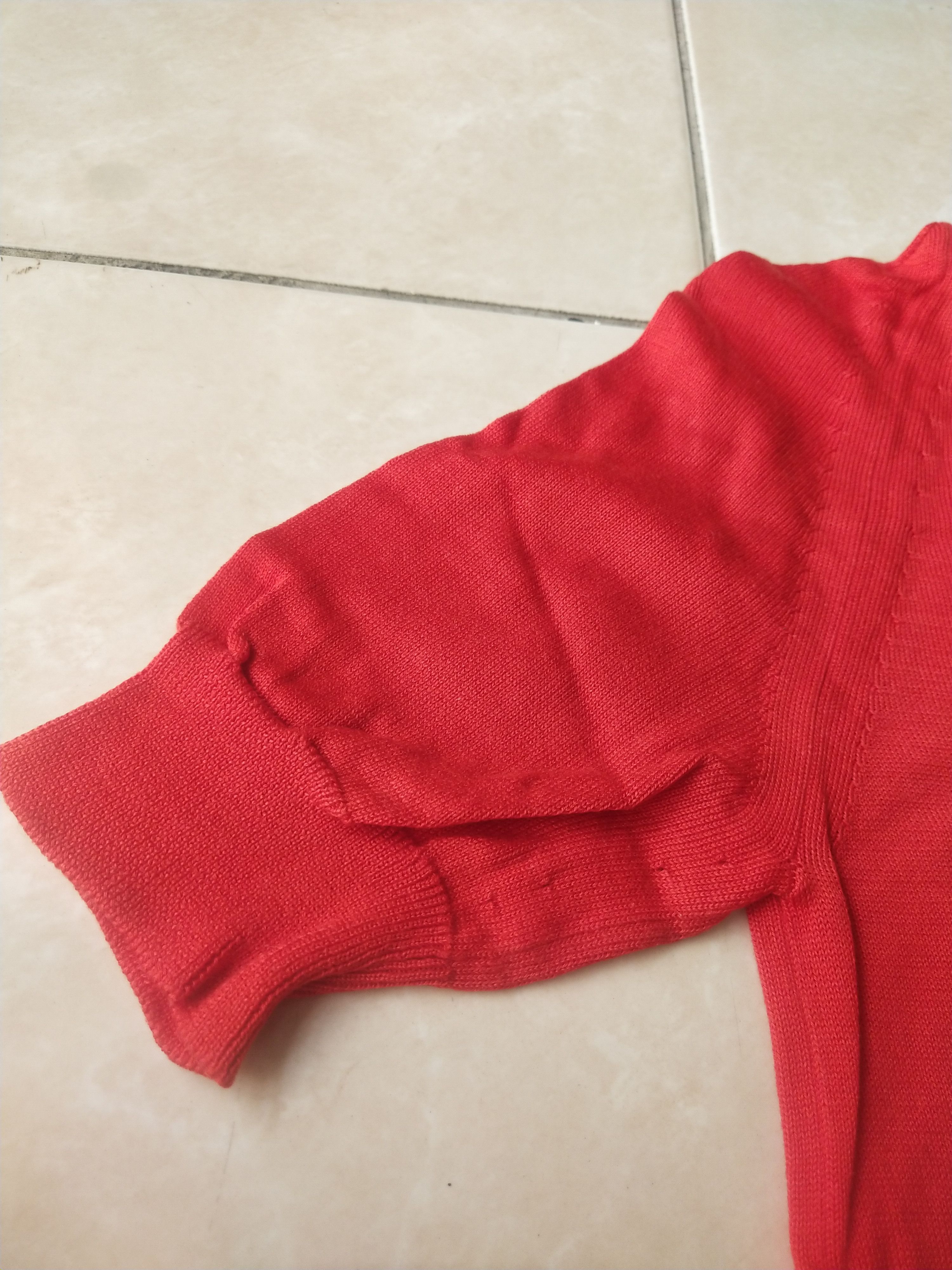 Vintage Yuri Park Milano Artisan Red Short Sleeve Knit Cardigan Size S / US 4 / IT 40 - 5 Thumbnail