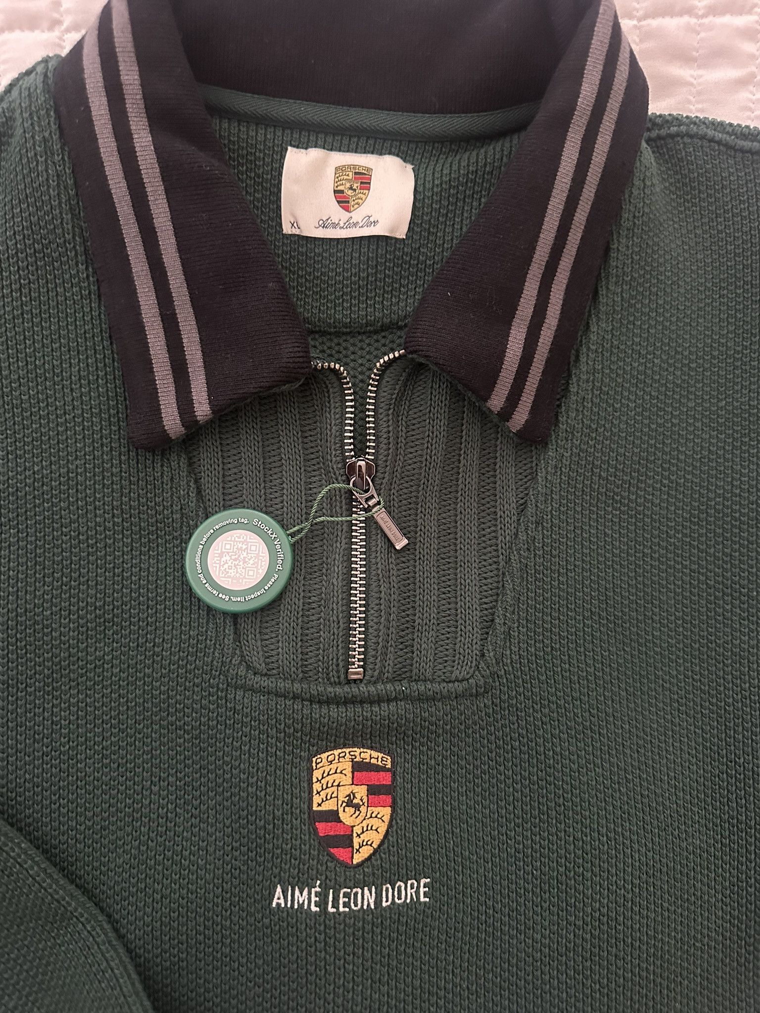 Aime Leon Dore Aime Leon Dore Porsche Jacquard Crewneck Sweatshirt Pine Size US XL / EU 56 / 4 - 5 Thumbnail