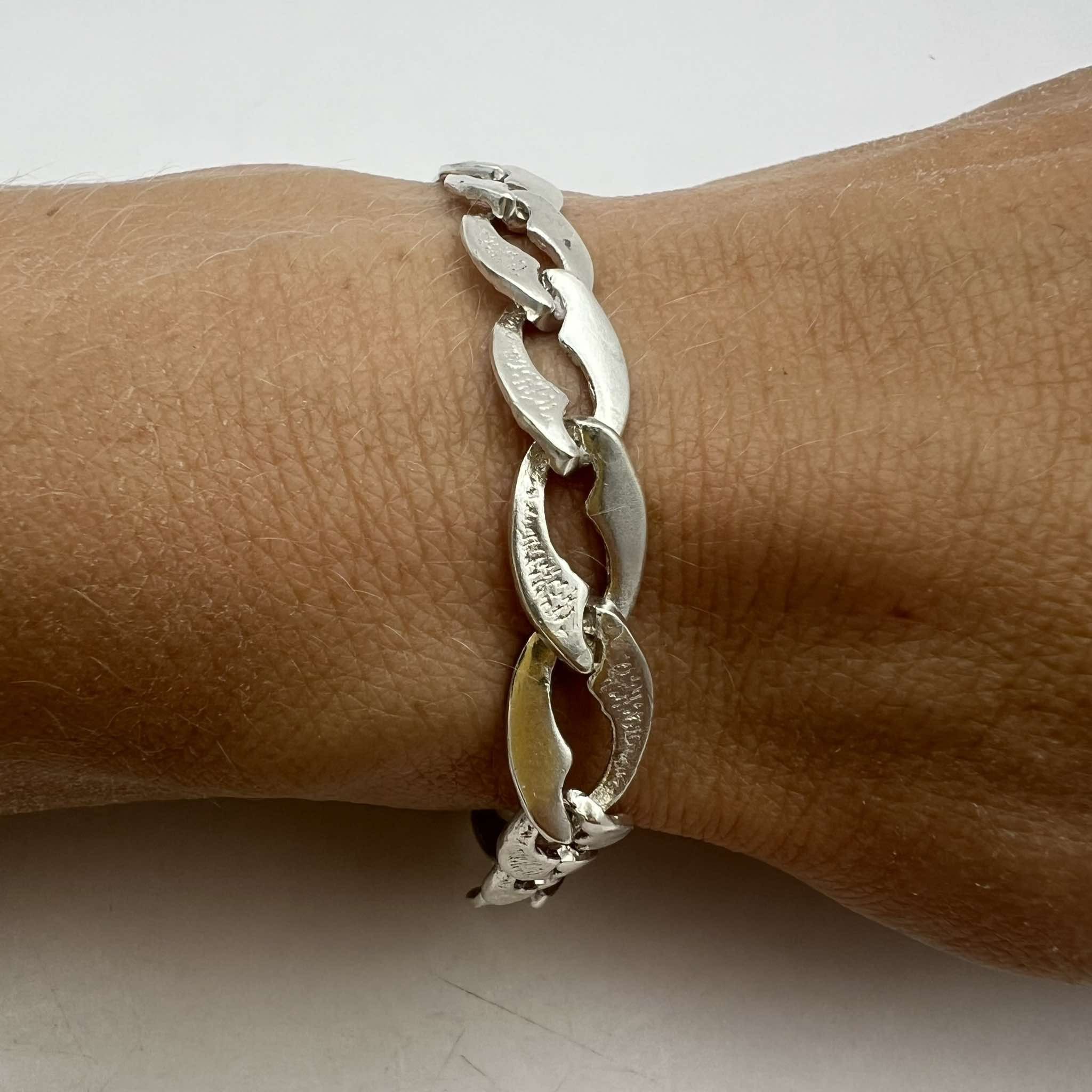 Vintage Vintage Sterling Silver 925 Men's Women's Chain Bracelet Size ONE SIZE - 2 Thumbnail