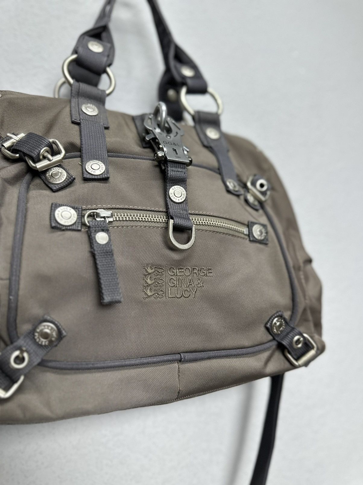 Genuine Leather Japanese GGL bag vintage Avantgarde streetwear style Size ONE SIZE - 3 Thumbnail