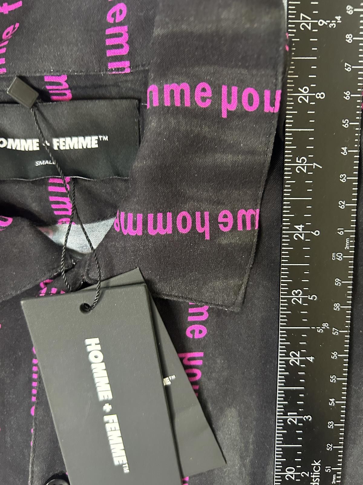 Homme + Femme La HOMME+FEMME Black Button-Up Shirt Mens Small NWT Rayon Size US S / EU 44-46 / 1 - 3 Thumbnail