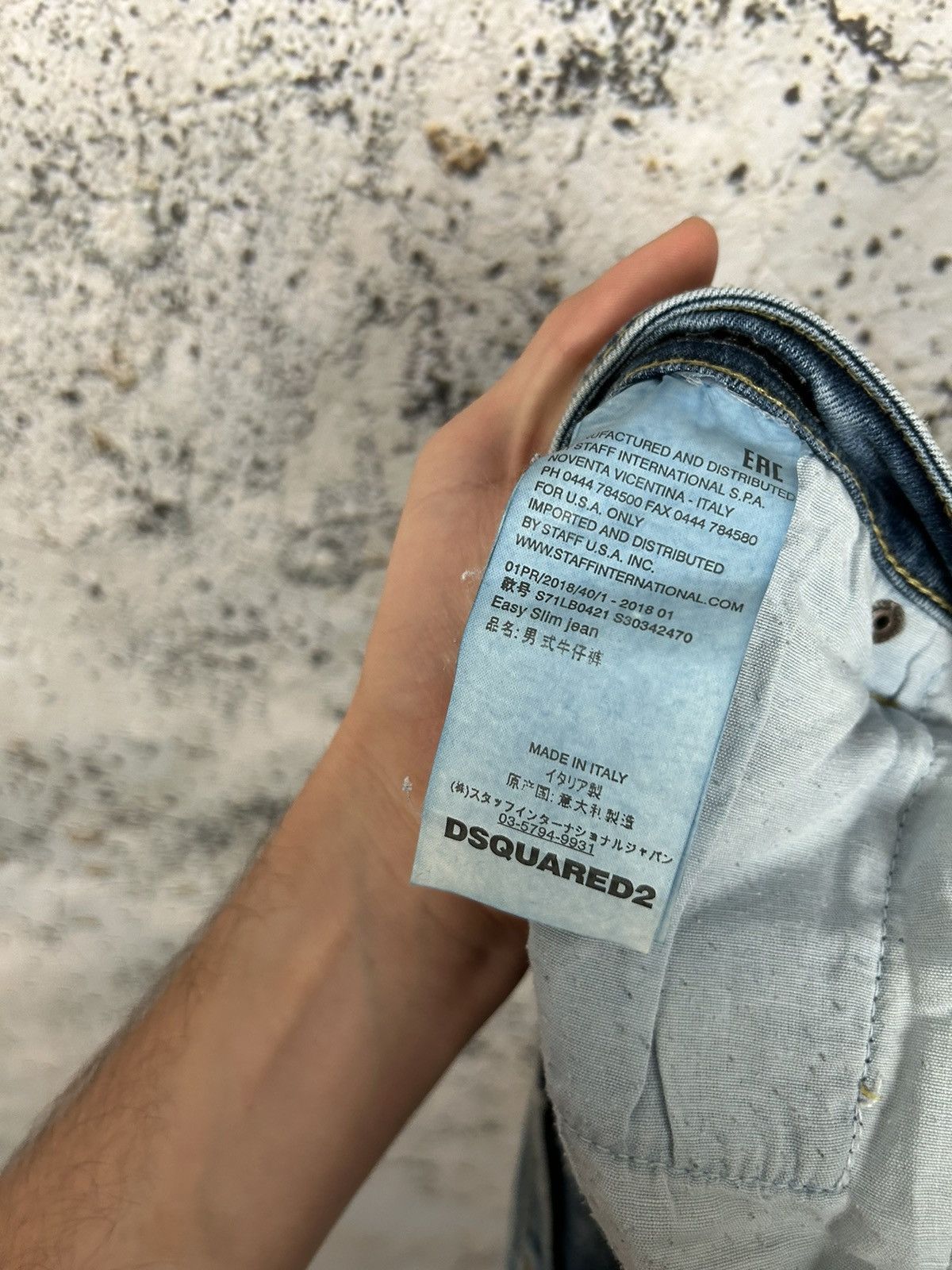 Vintage Dsquared2 Distressed Denim Pants Paint Y2K Punk