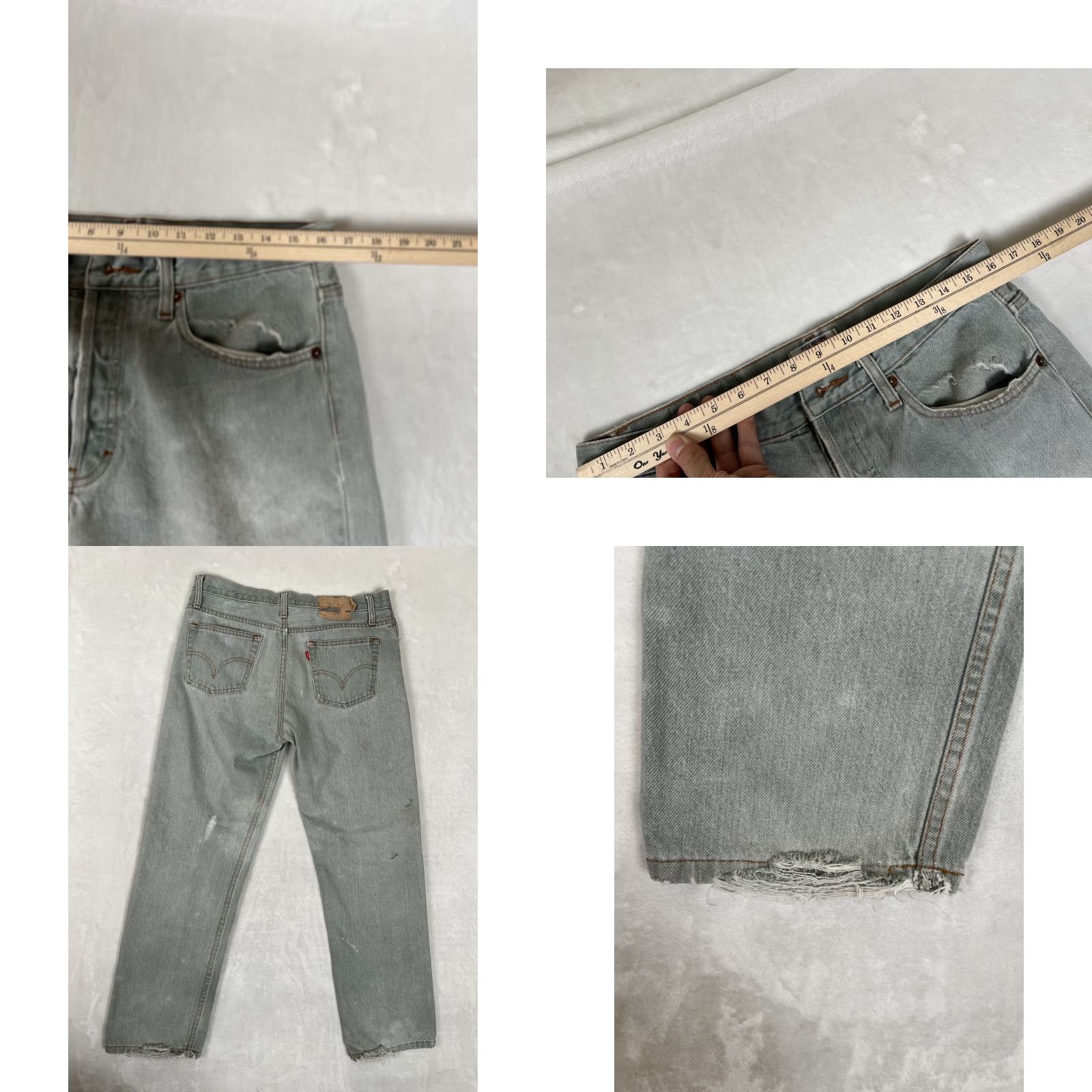 Levi's VINTAGE Levi’s 501 Jeans Denim 32x30 Men Regular Blue Distressed 90s USA Size US 32 / EU 48 - 9 Thumbnail
