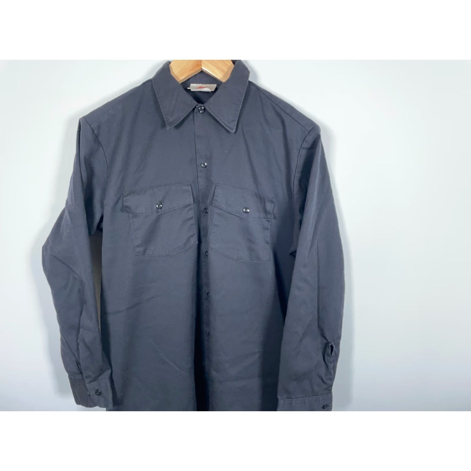 Dickies VTG Dickies Work Shirt Adult 16 - 16.5 / 32 / Large Black Lightweight USA Made Size US L / EU 52-54 / 3 - 4 Thumbnail