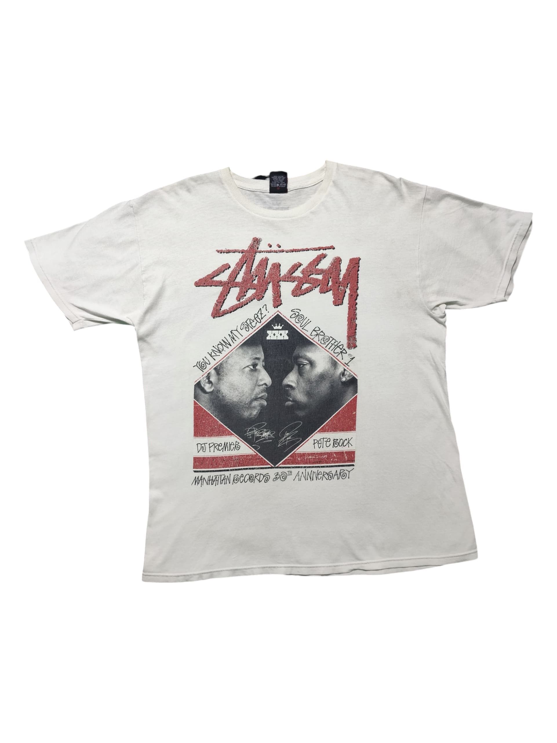 stussy × manhattan Pete rock dj premier VTG XL] STUSSY x DJ Premier x Pete Rock / Rap Rakim Gang