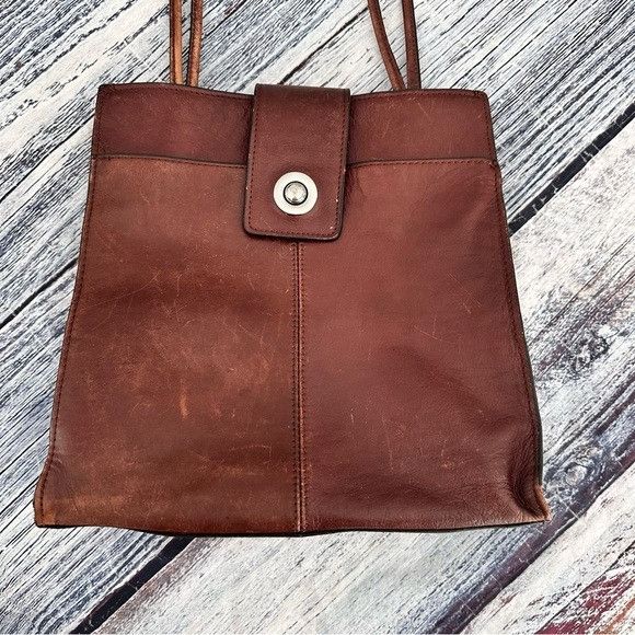 Wilsons Leather Vintage Wilson’s Leather Brown Leather Shoulder Bag Size ONE SIZE - 5 Thumbnail