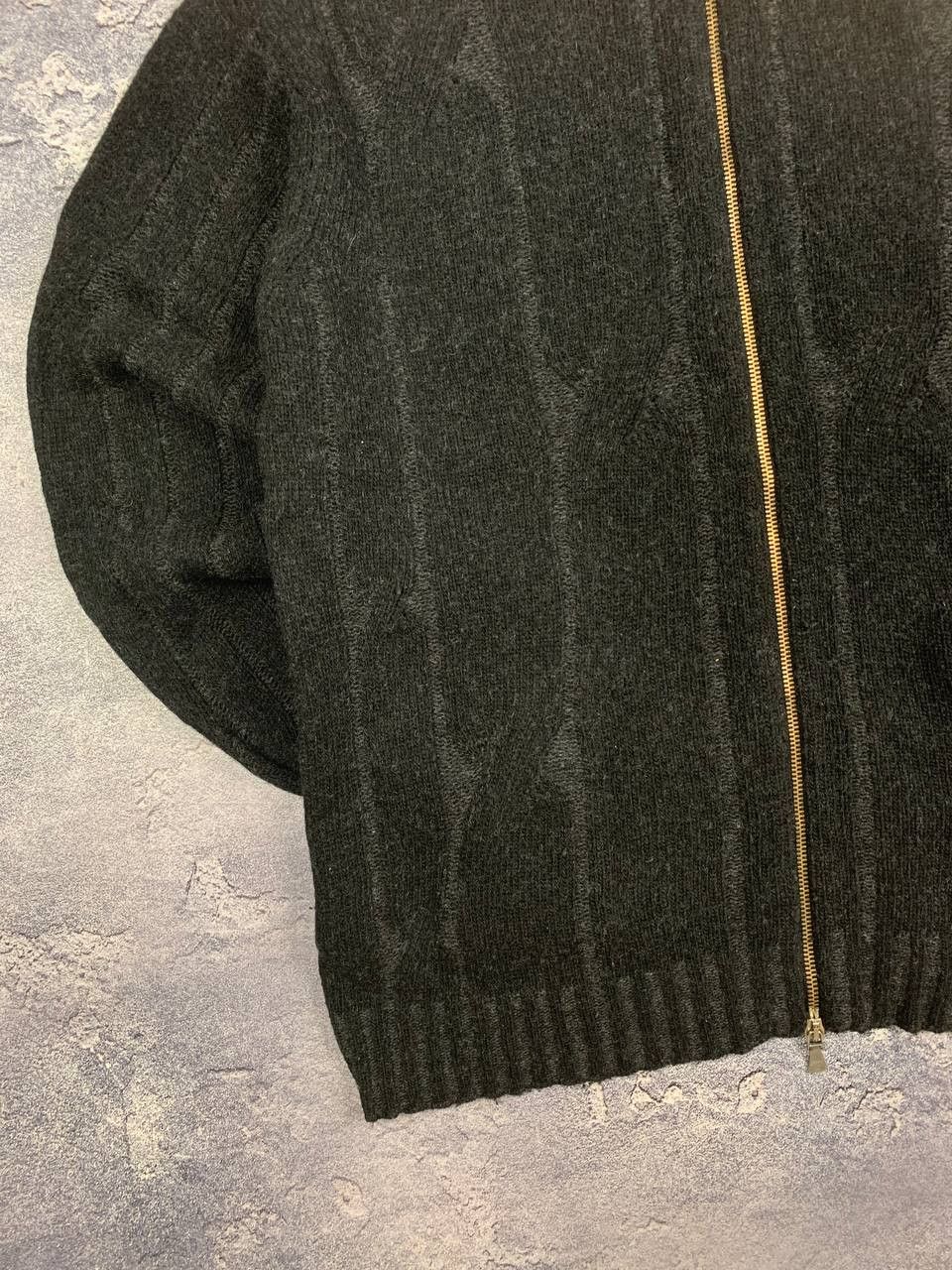 Versace Vintage Versace Jeans Couture Zip Up Wool Sweater Lampo Size US XXL / EU 58 / 5 - 4 Thumbnail