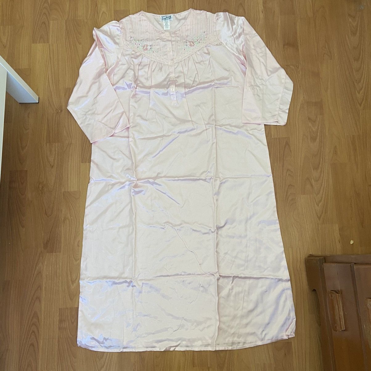 Vintage NWOT Styled By Saybury Pink Floral Nightgown Women’s Medium Size ONE SIZE - 3 Thumbnail