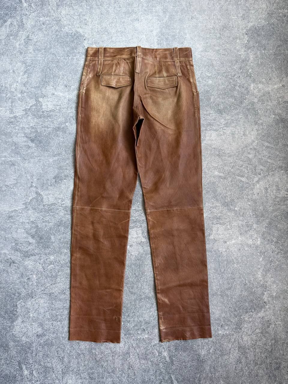 Jitrois Jean Claude Jitrois Brown Leather Pants size 38 Size 38" / US 16 / IT 52 - 9 Thumbnail
