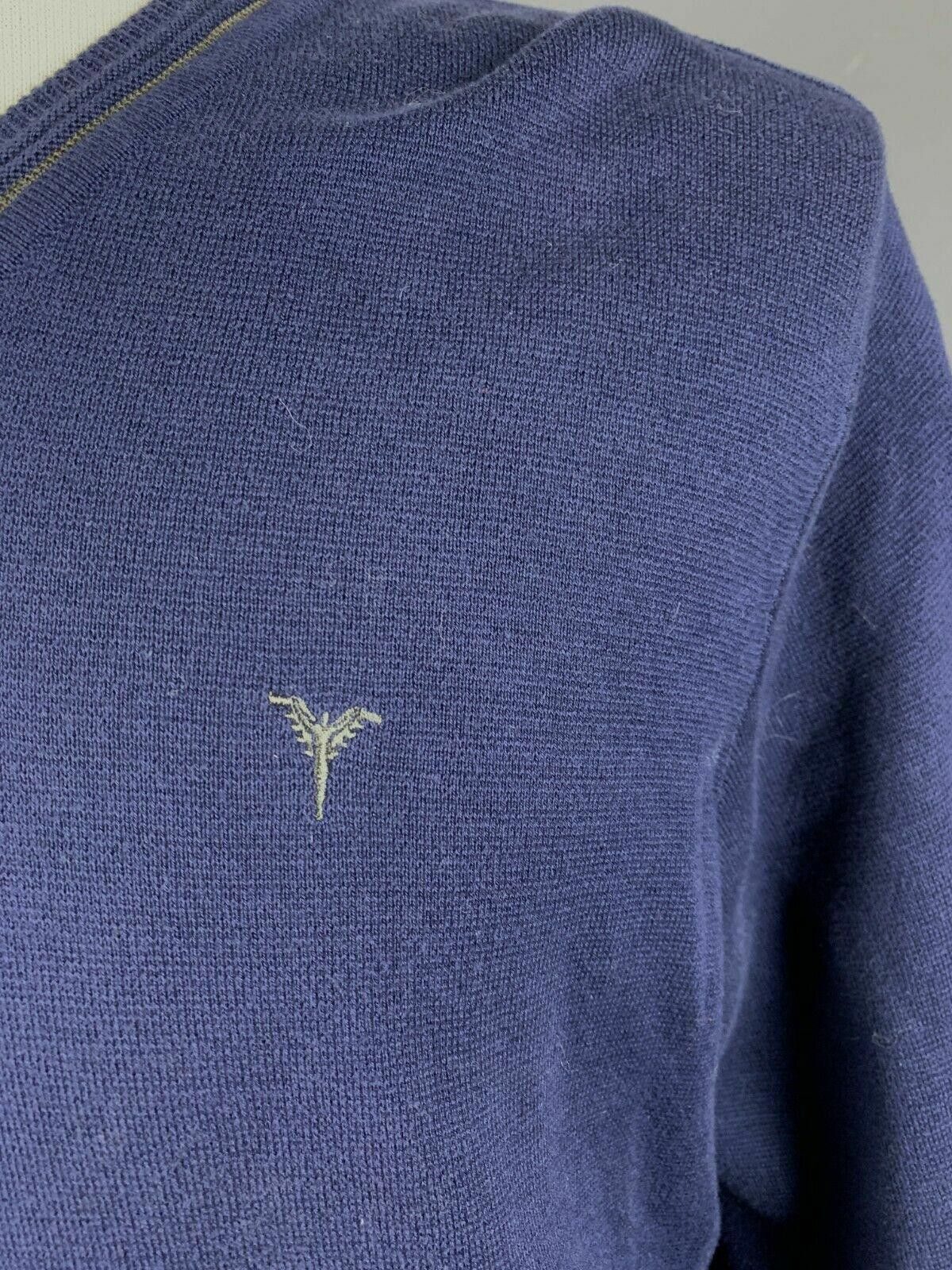 Carlo Colucci Men Carlo Colucci Blue V-Neck 100% Cotton Sweater Size 50 Size US M / EU 48-50 / 2 - 4 Thumbnail