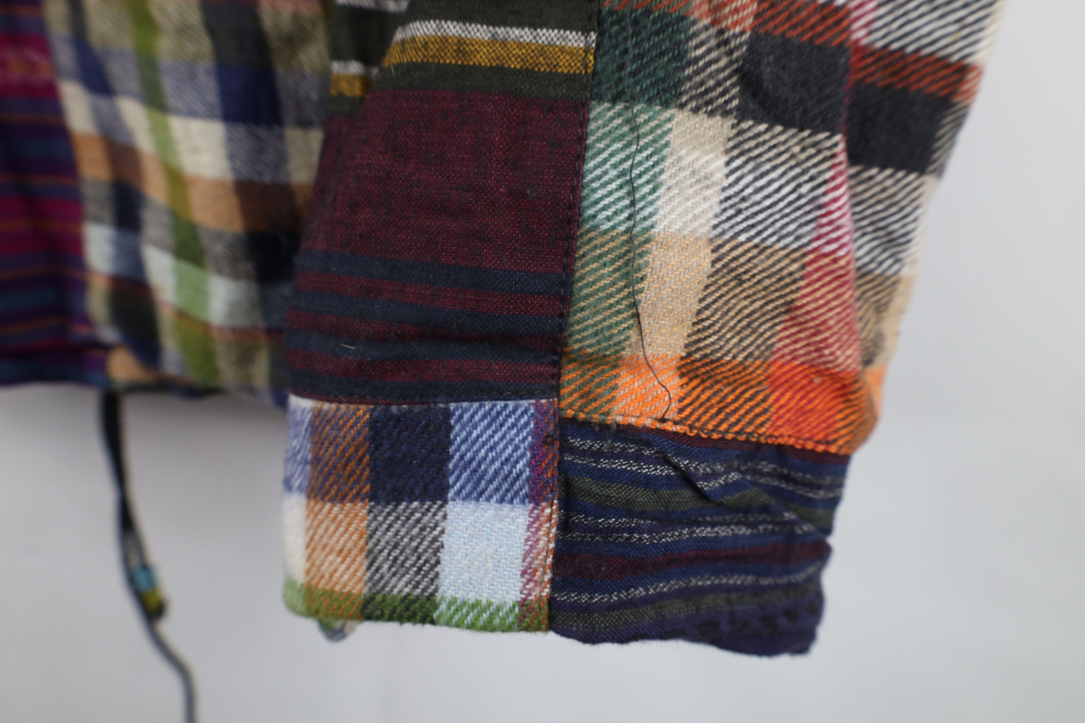 Vintage Vintage 90s Streetwear Quilt Patchwork Hooded Anorak Jacket Size ONE SIZE - 11 Thumbnail