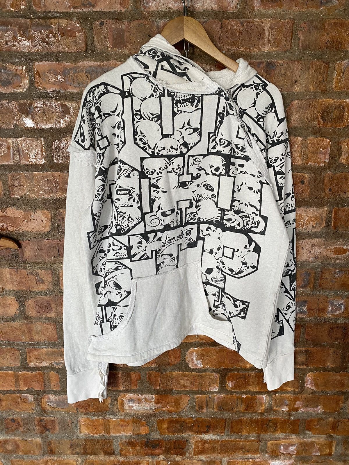Japanese Brand Vtg Buddist Punk Japan cut and fringe Skull full zip hoodie Size US M / EU 48-50 / 2 - 3 Thumbnail